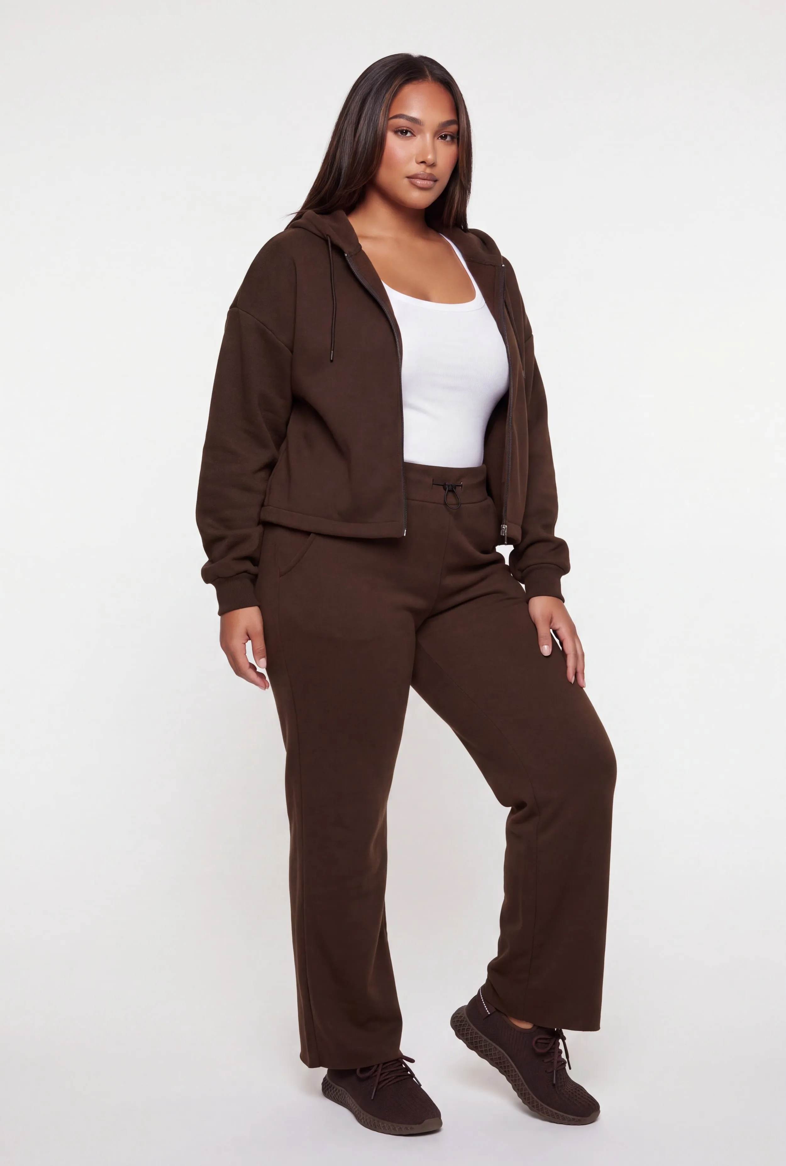 Plus Size Toggle Drawstring Waist Raw Hem Sweatpants sold by Rainbow product image thumbnail 2