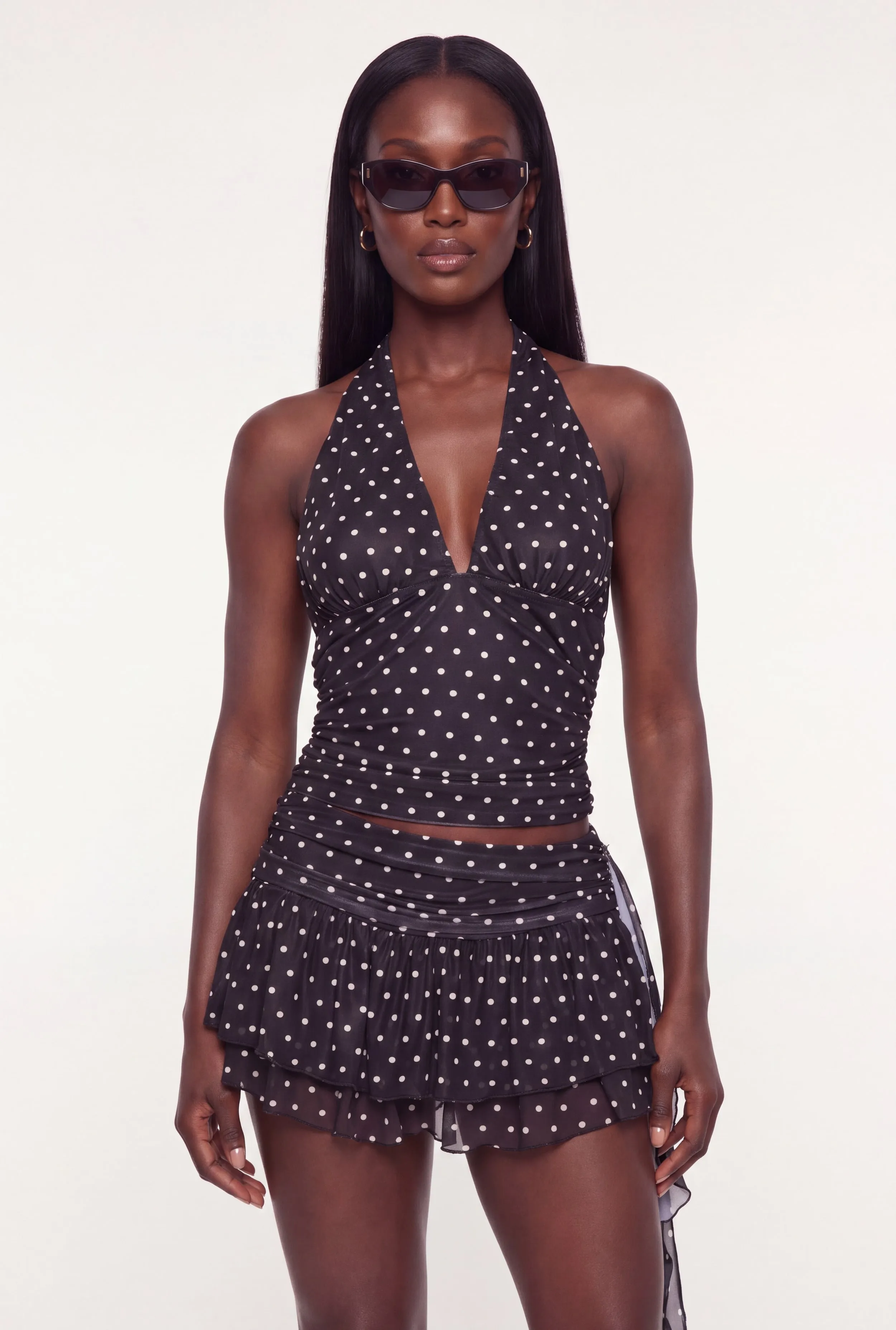 Polka Dot Ruched Halter Top sold by Rainbow product image thumbnail 2