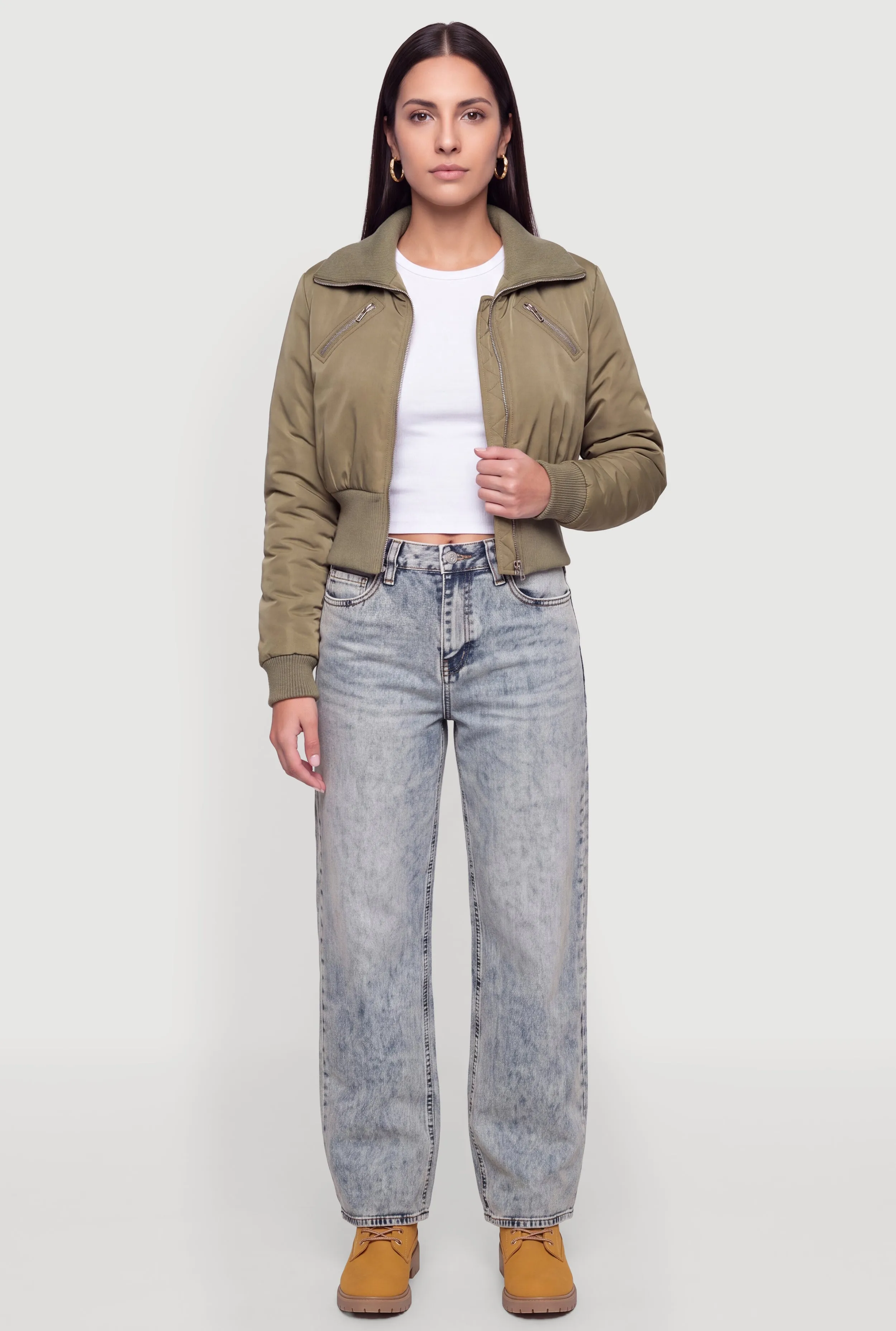 Zip Detail Bomber Jacket sold by Rainbow product image thumbnail 4