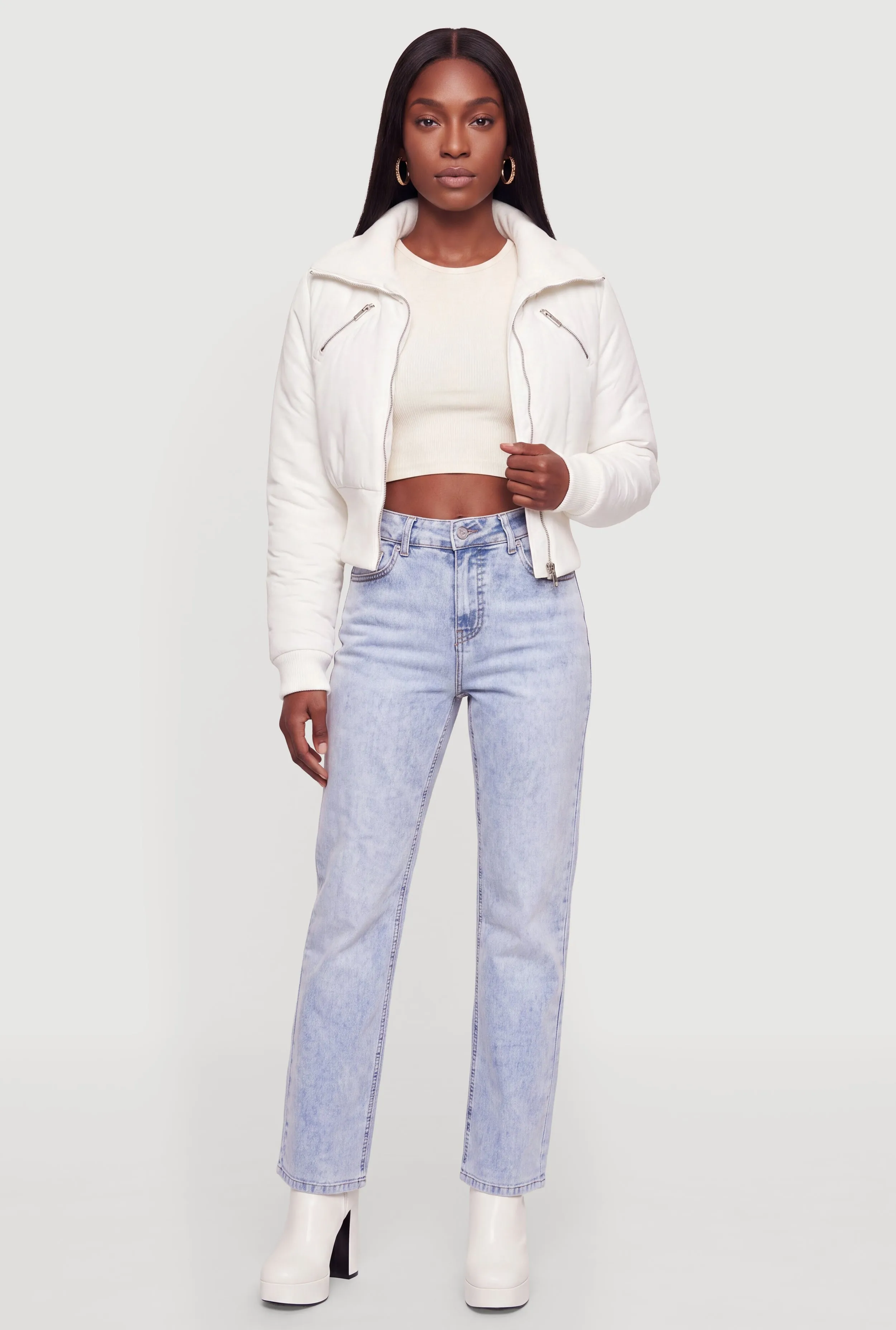 Zip Detail Bomber Jacket sold by Rainbow product image thumbnail 3
