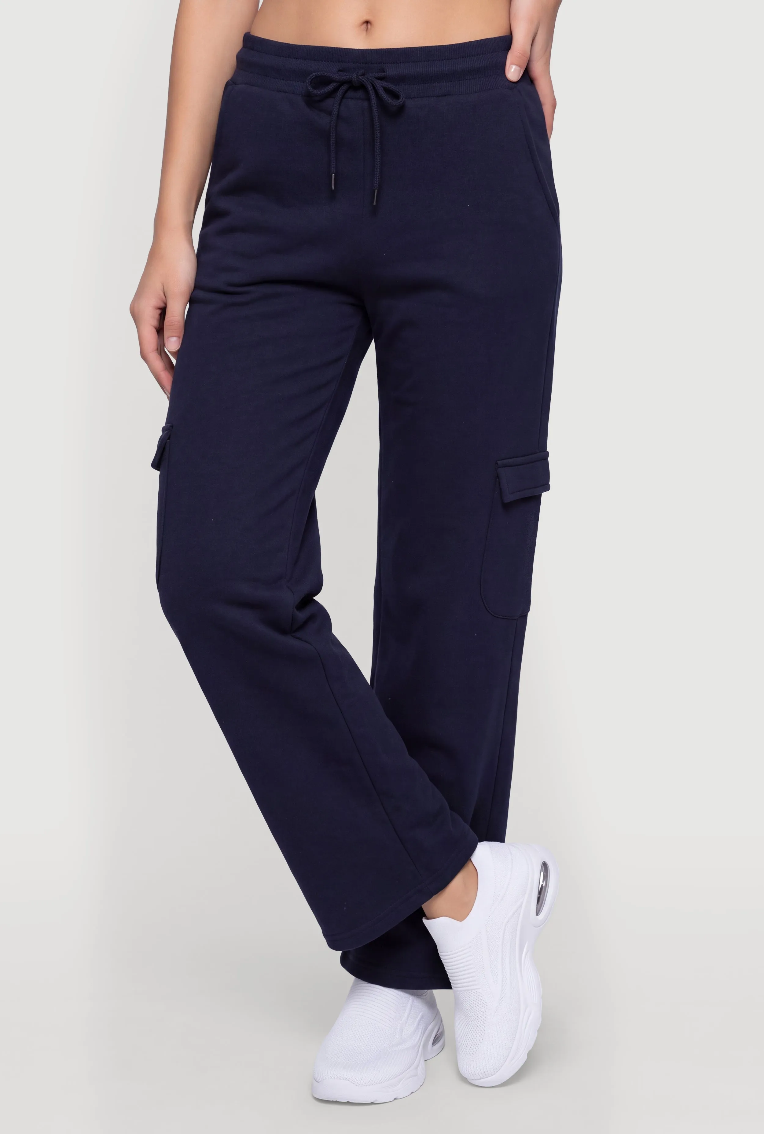 Drawstring Waist Fleece Cargo Sweatpants sold by Rainbow product image thumbnail 3