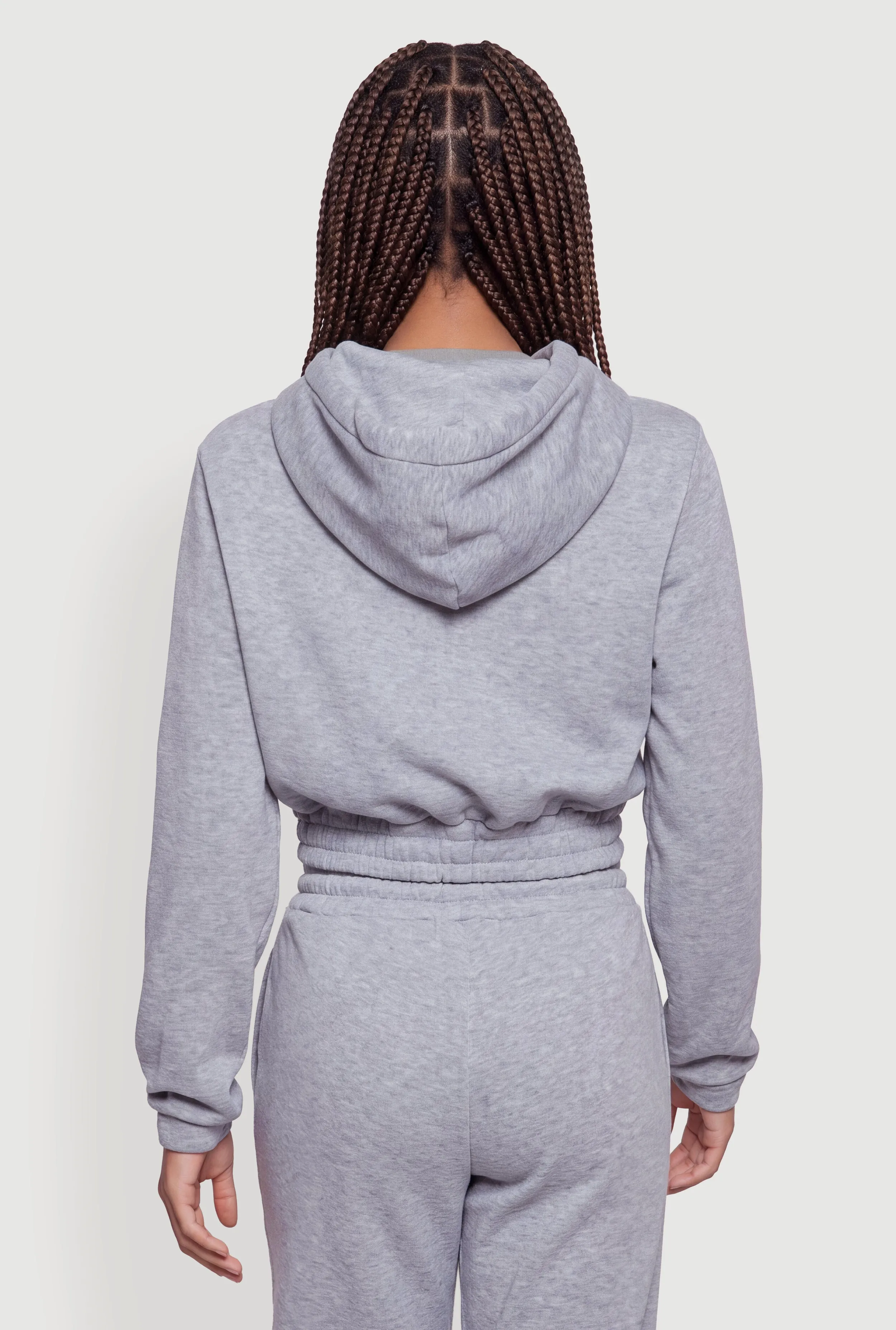 NY Graphic Zip Front Crop Hooded Sweatshirt sold by Rainbow product image thumbnail 5