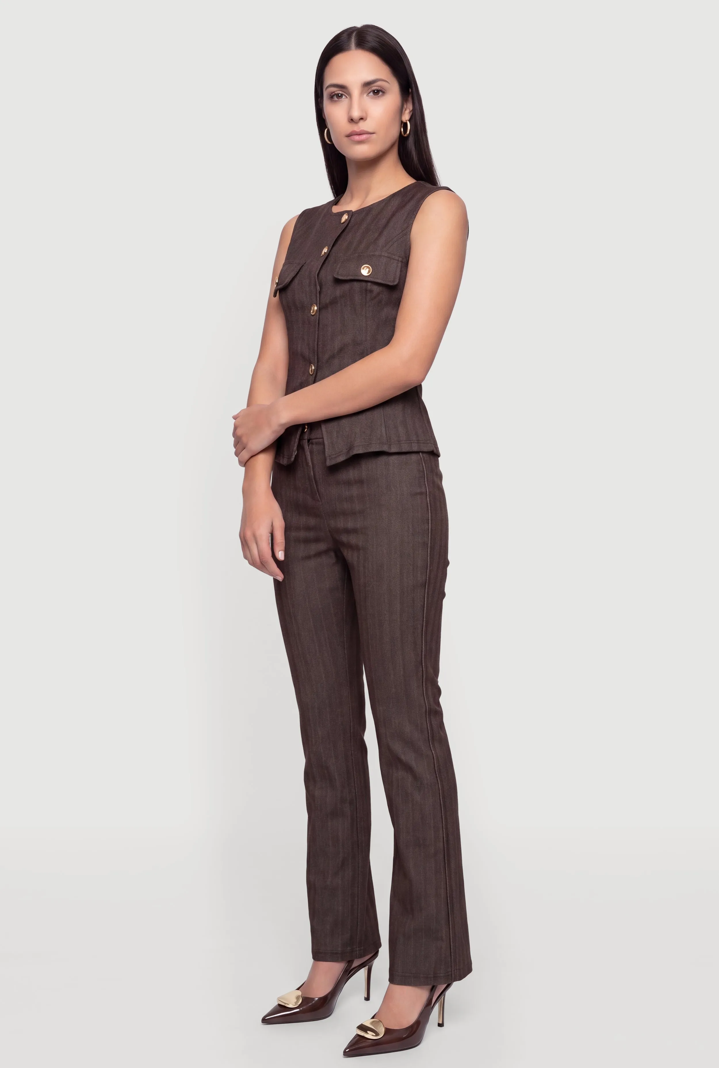 Herringbone Pintuck Detail Dress Pants sold by Rainbow product image thumbnail 2