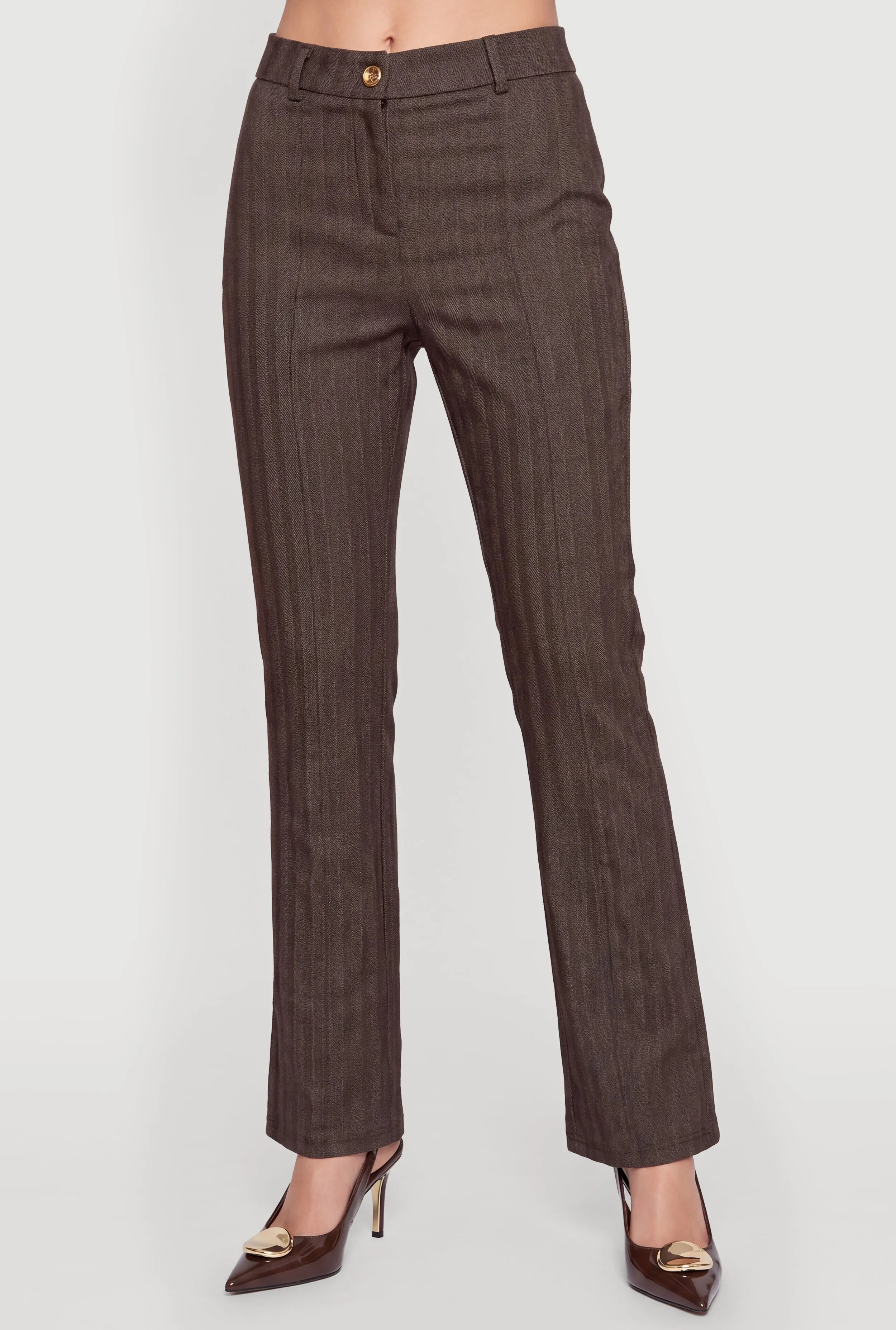 Herringbone Pintuck Detail Dress Pants sold by Rainbow product image thumbnail 3