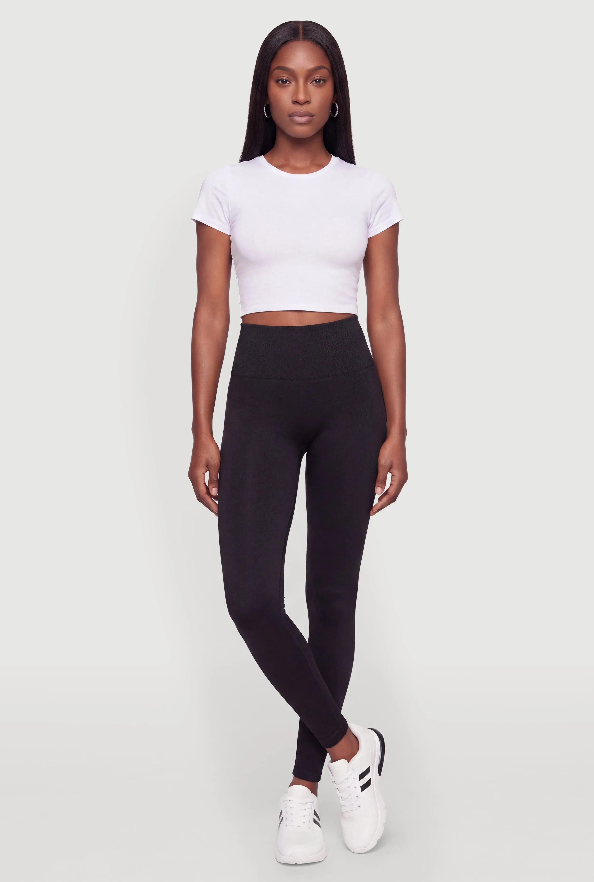 Waffle Knit Waist Fleece Lined Leggings sold by Rainbow