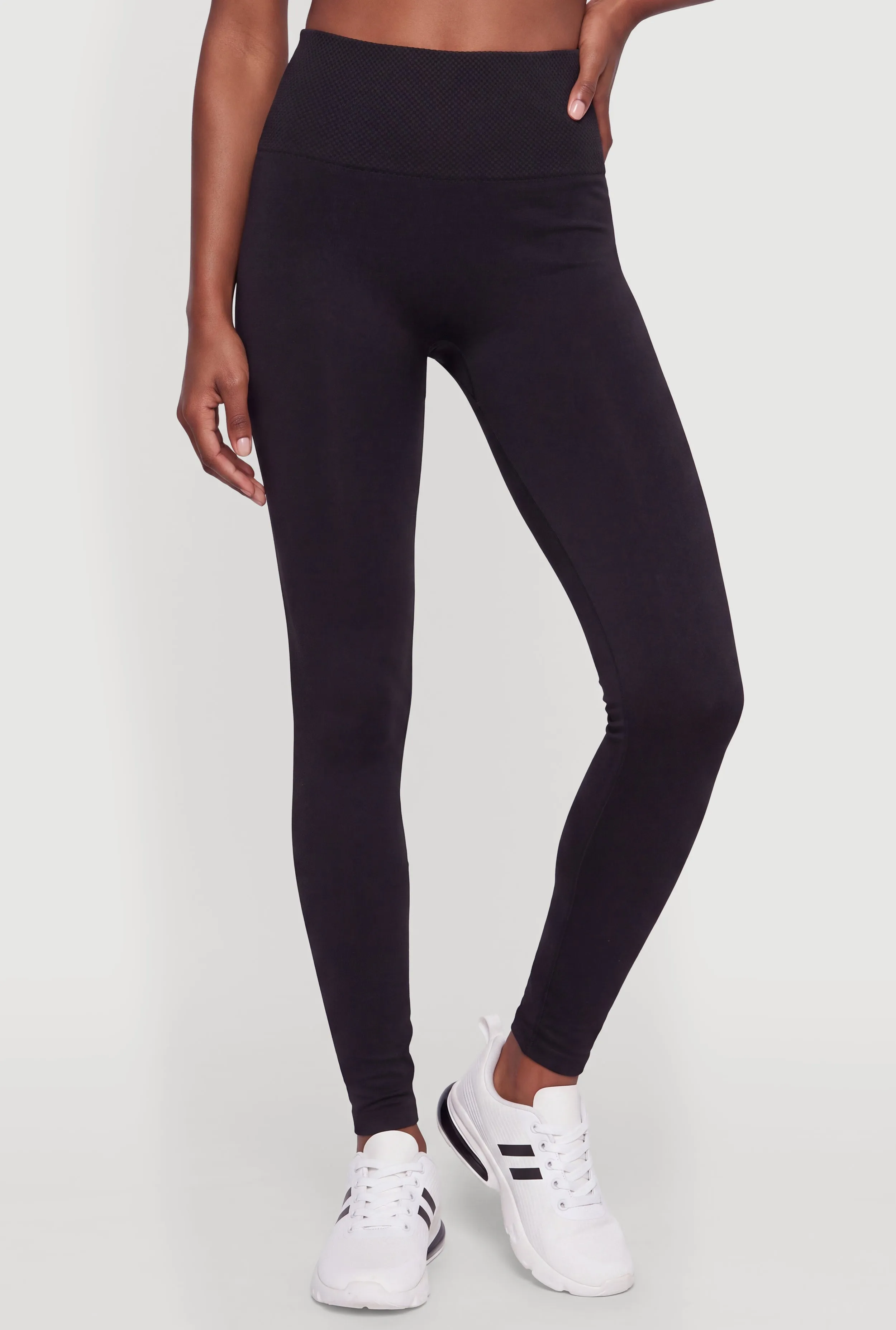 Waffle Knit Waist Fleece Lined Leggings sold by Rainbow product image thumbnail 3
