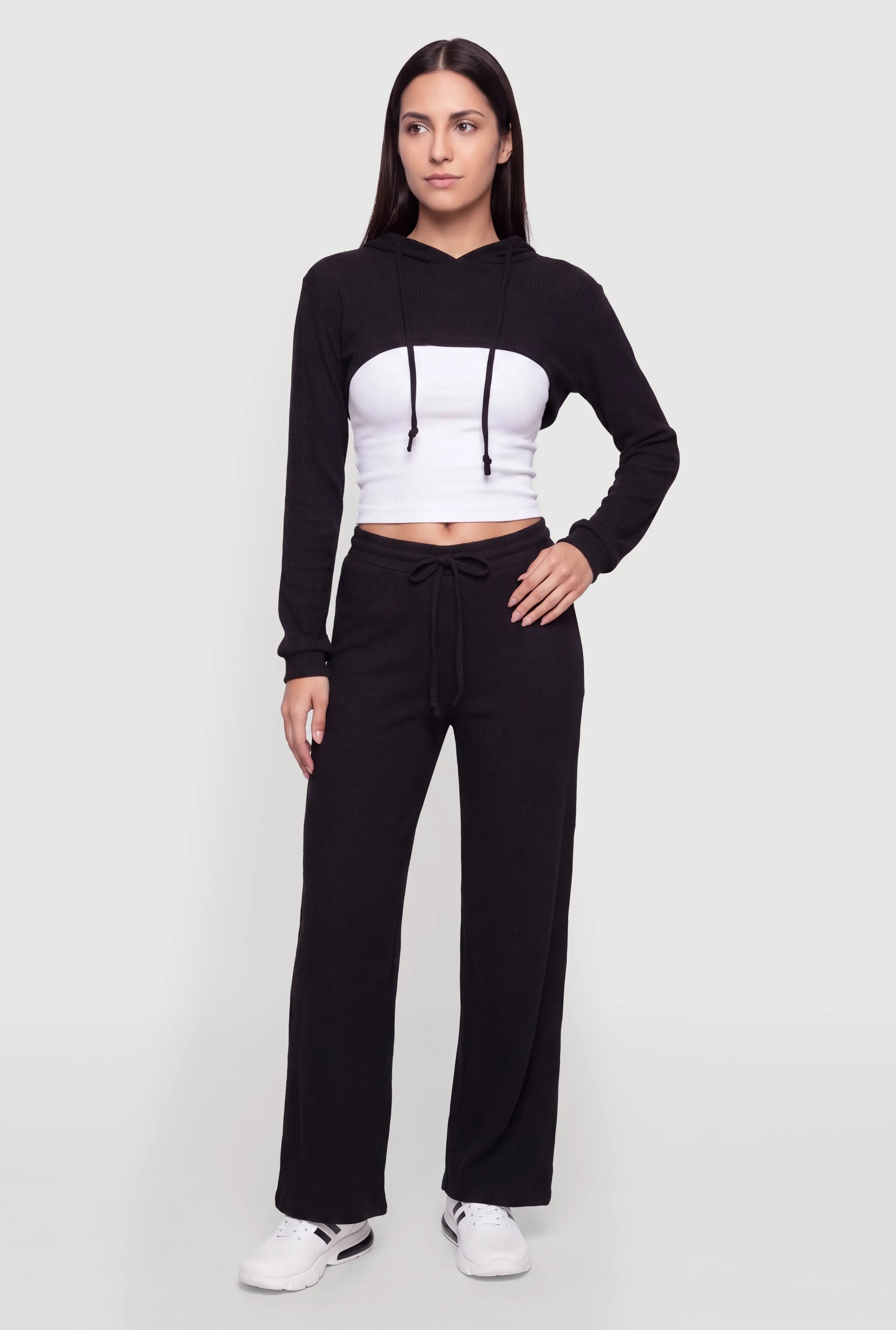 Drawstring Waist Wide Leg Pull On Pants sold by Rainbow
