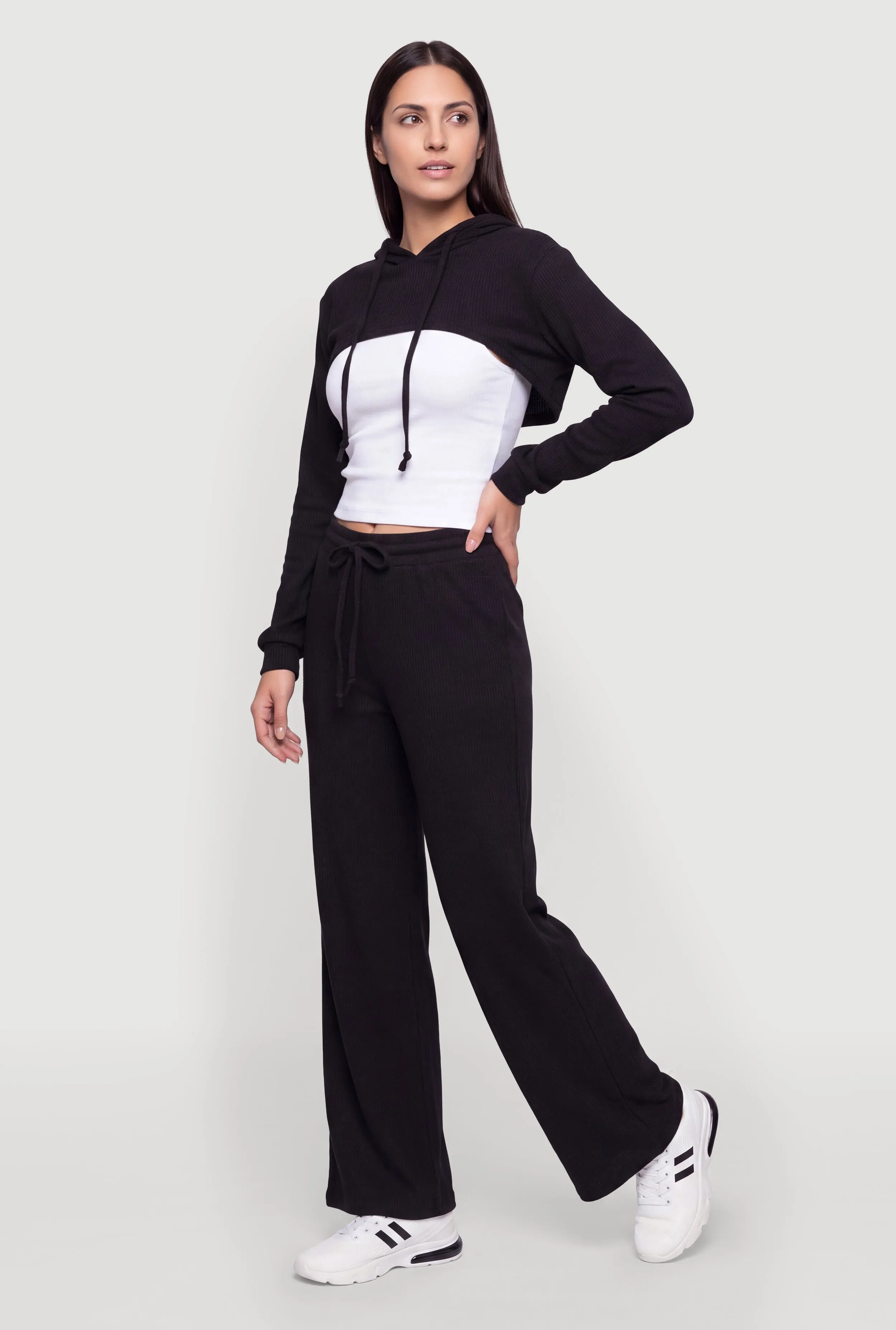 Drawstring Waist Wide Leg Pull On Pants sold by Rainbow product image thumbnail 2