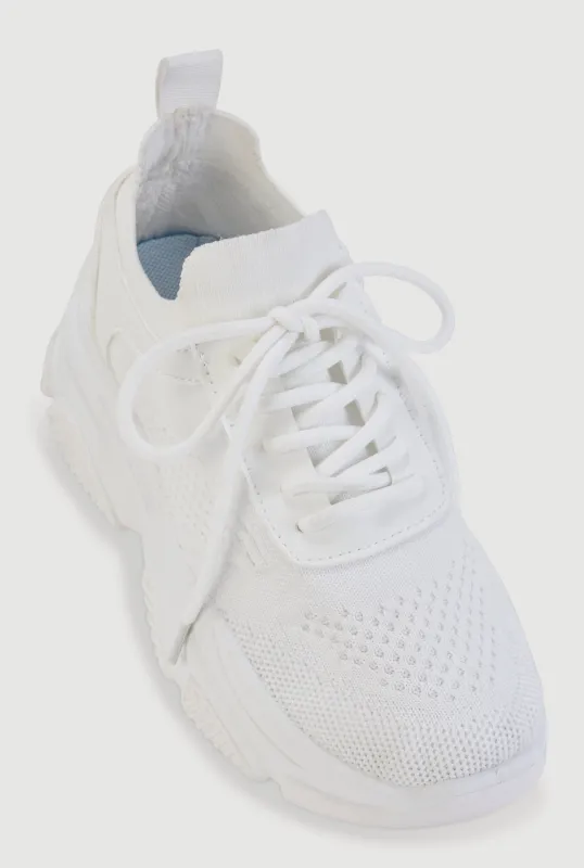 Lace Up Athletic Chunky Sneakers made by Rainbow