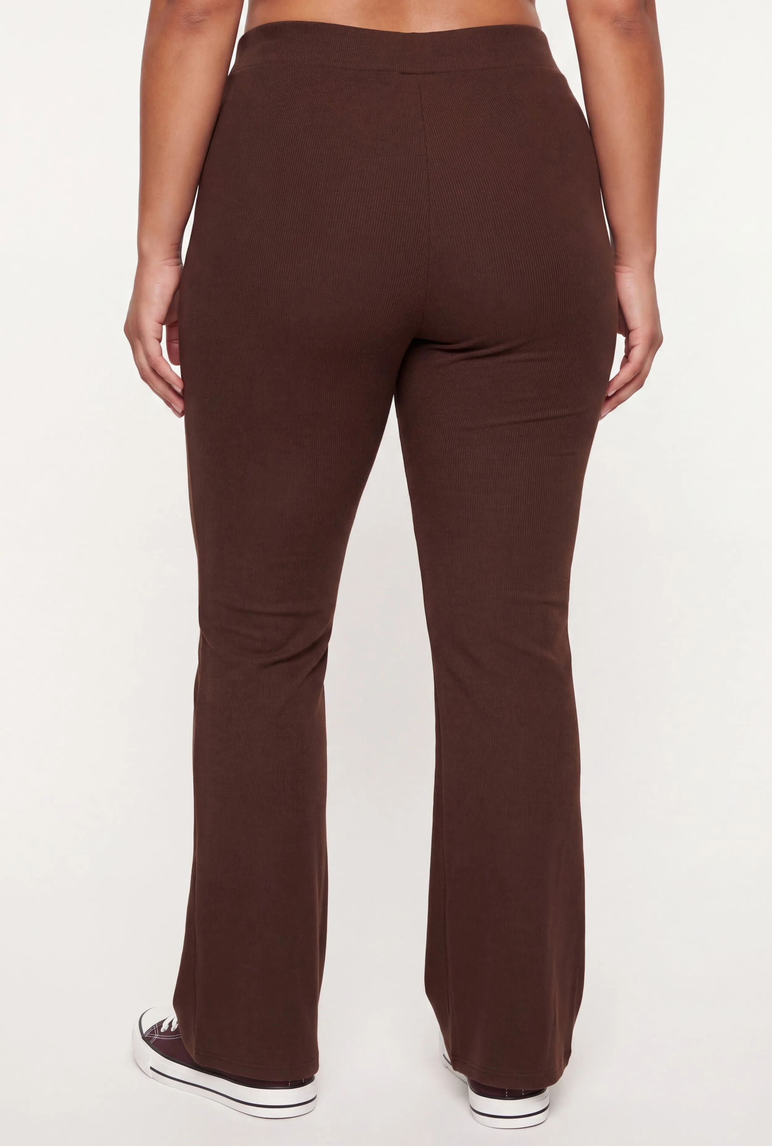 Plus Size Ribbed Knit High Waisted Straight Leg Casual Pants sold by Rainbow product image thumbnail 5