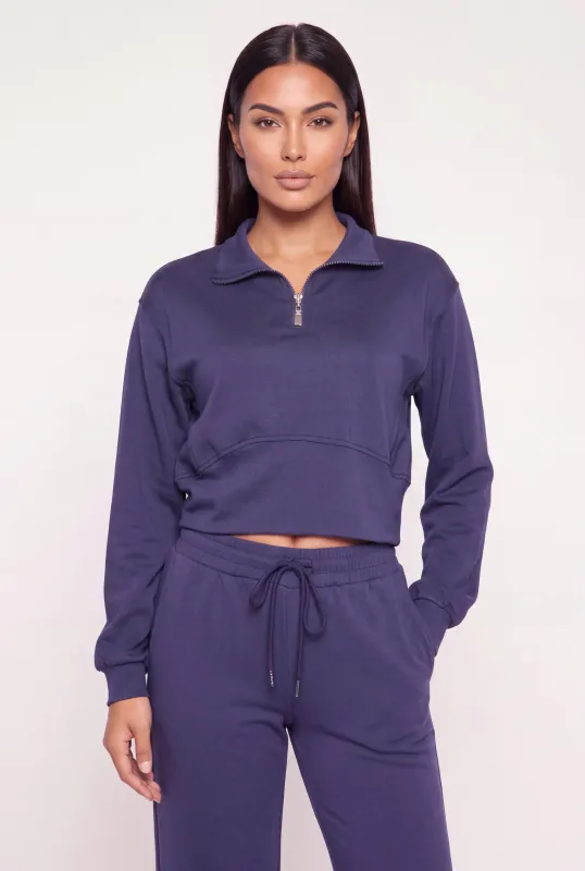 Long Sleeve Pullover Quarter Zip Top made by Rainbow