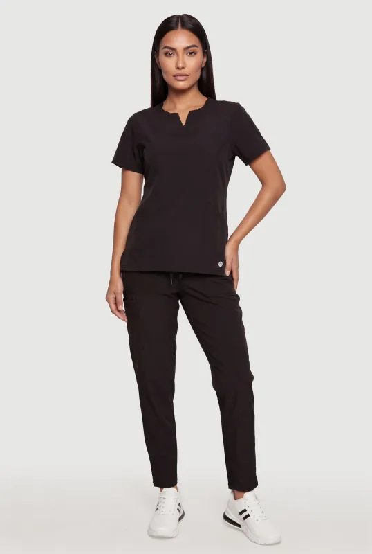Notch Neck Short Sleeve Scrub Set made by RBX