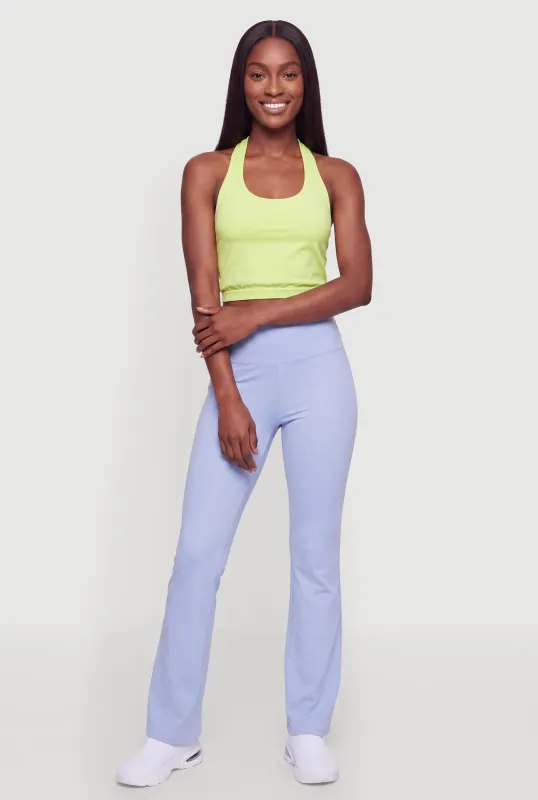 Padded Shelf Bra Cropped Halter Top made by Rainbow