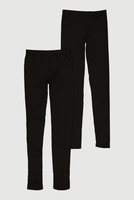 Soft Knit Fleece Lined Leggings 2 Pack made by Rainbow