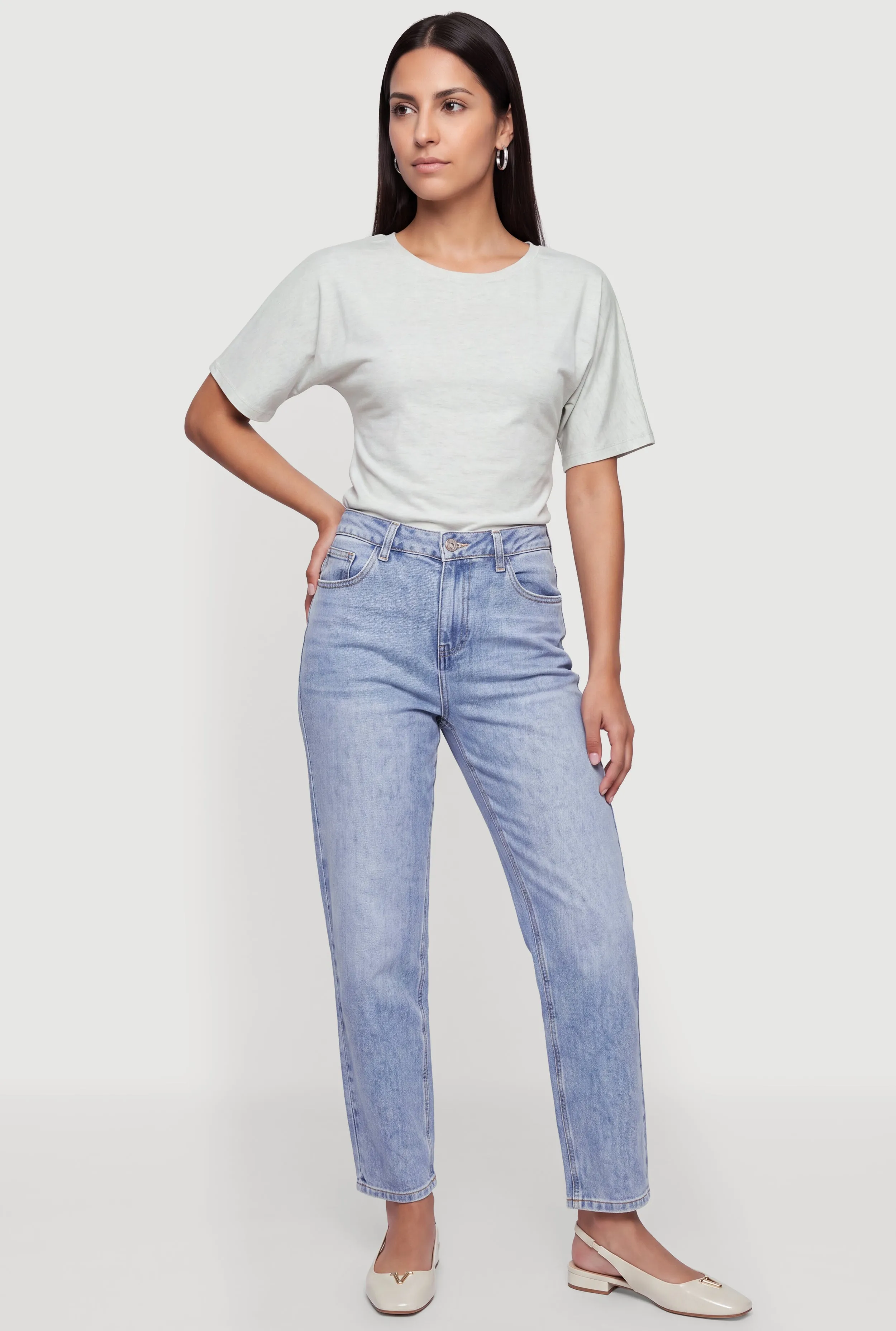 Side Ruched Crew Neck Short Sleeve T-Shirt sold by Rainbow
