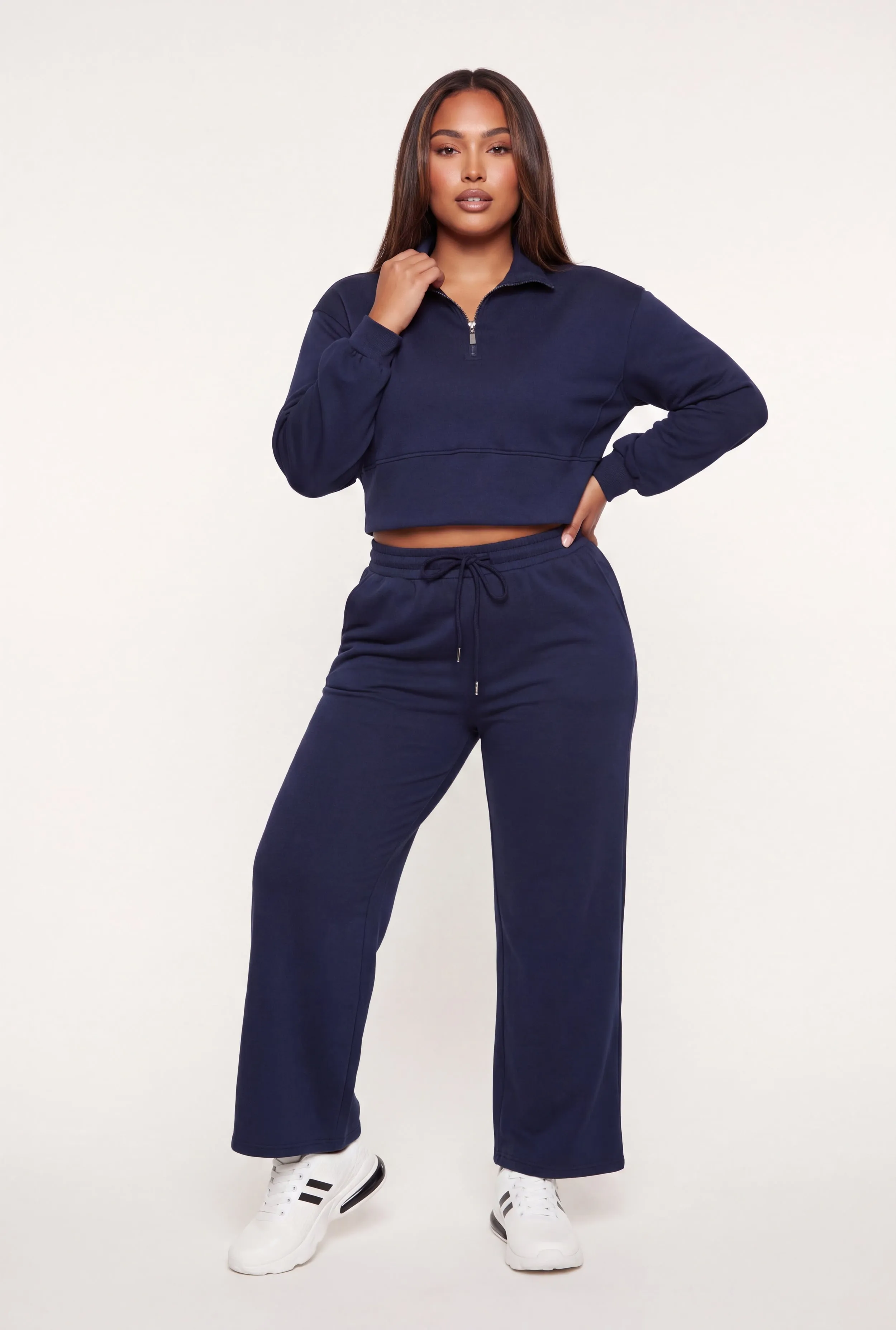 Plus Size Drawstring Waist Wide Leg Sweatpants sold by Rainbow