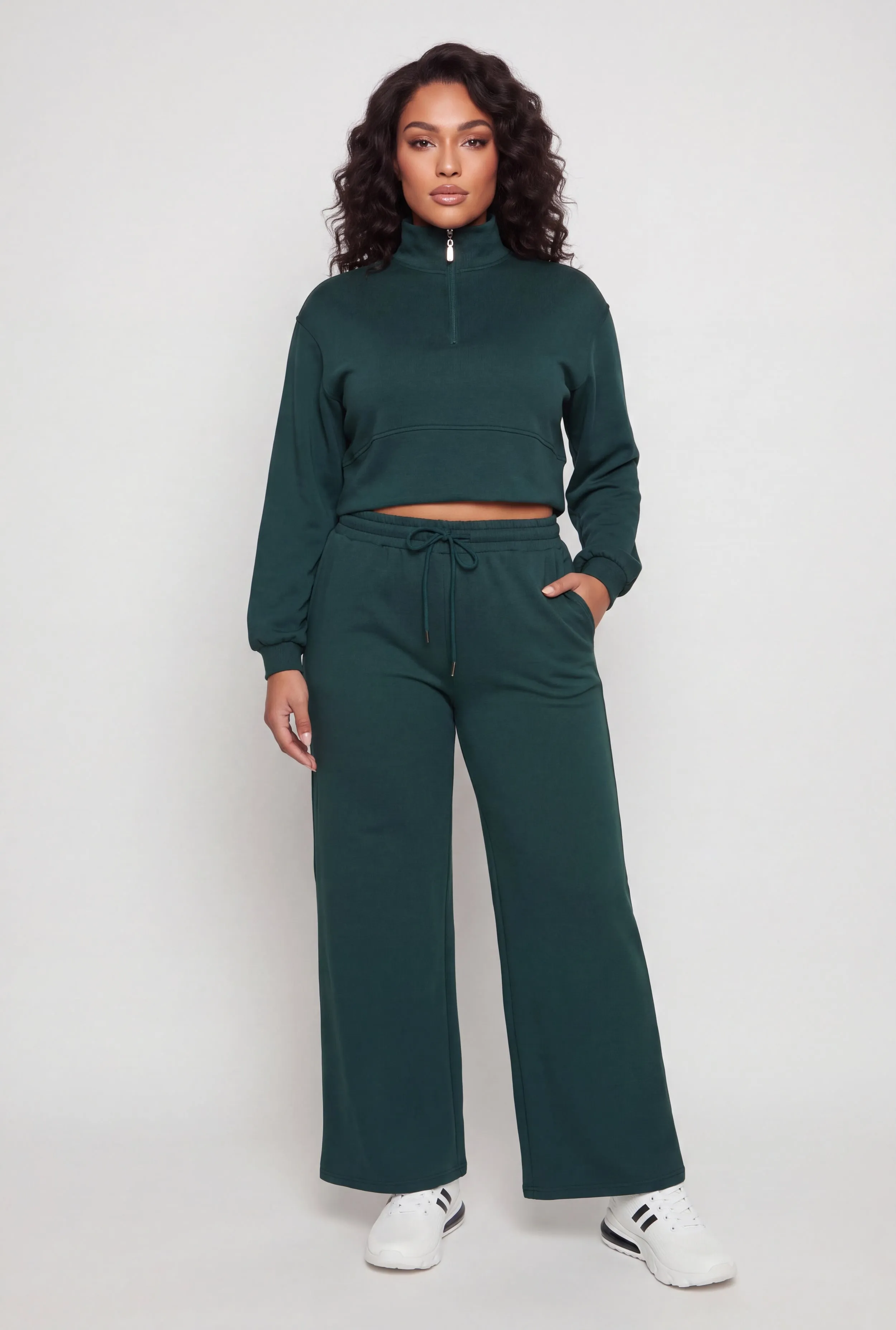 Plus Size Drawstring Waist Wide Leg Sweatpants sold by Rainbow product image thumbnail 2