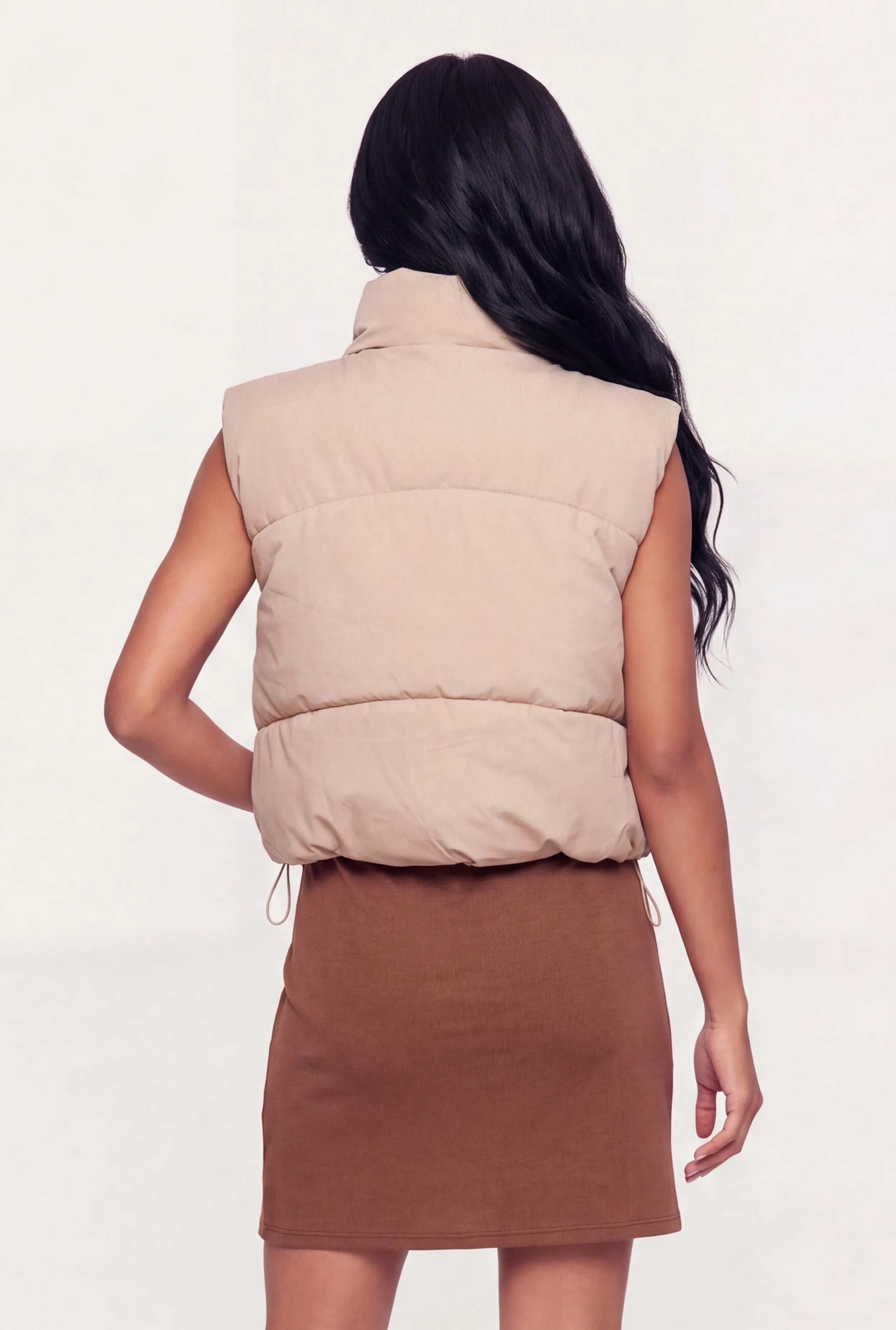 Faux Leather Zip Front Puffer Vest sold by Rainbow product image thumbnail 5