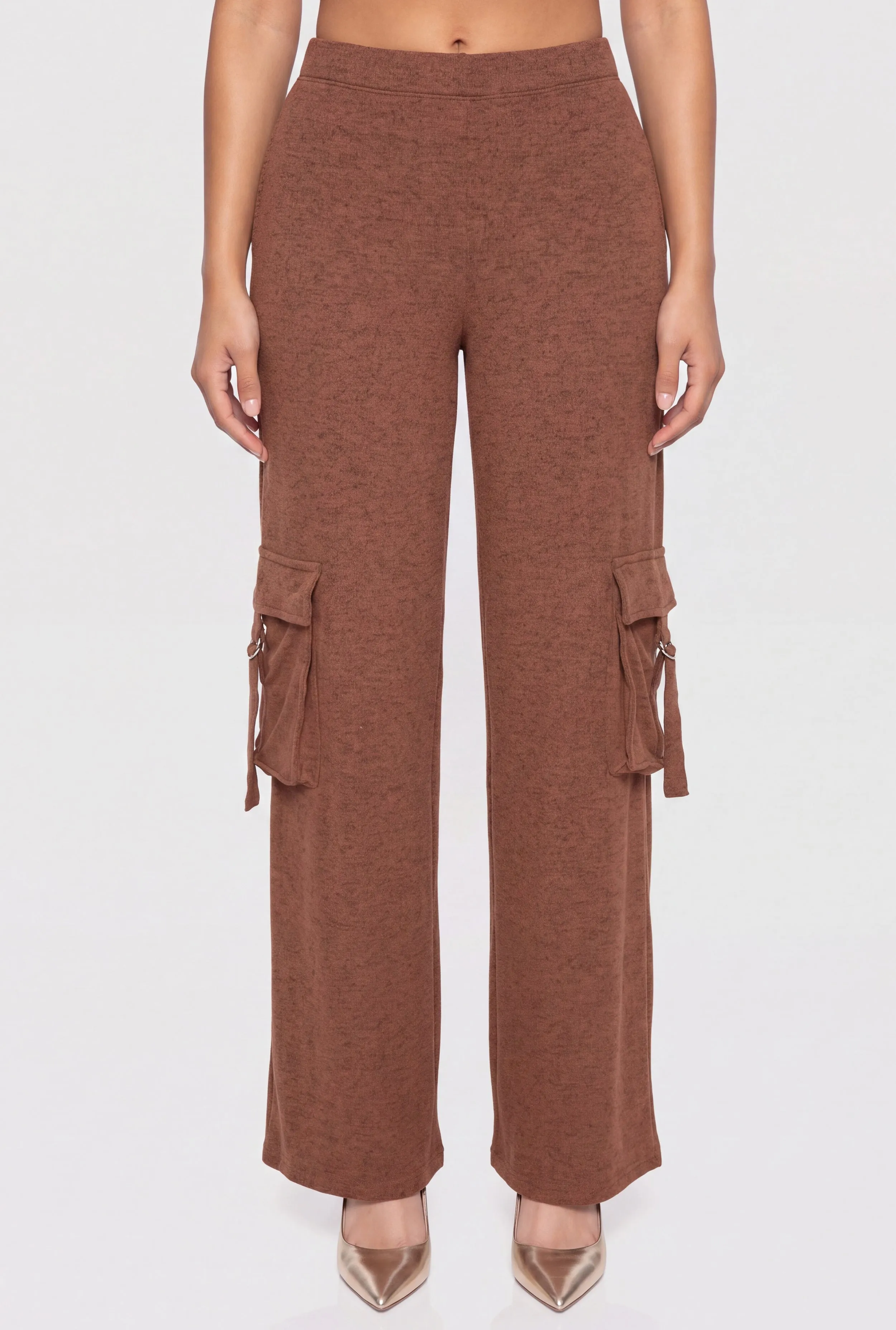 Mid Rise Wide Leg Pull On Cargo Pants sold by Rainbow product image thumbnail 3