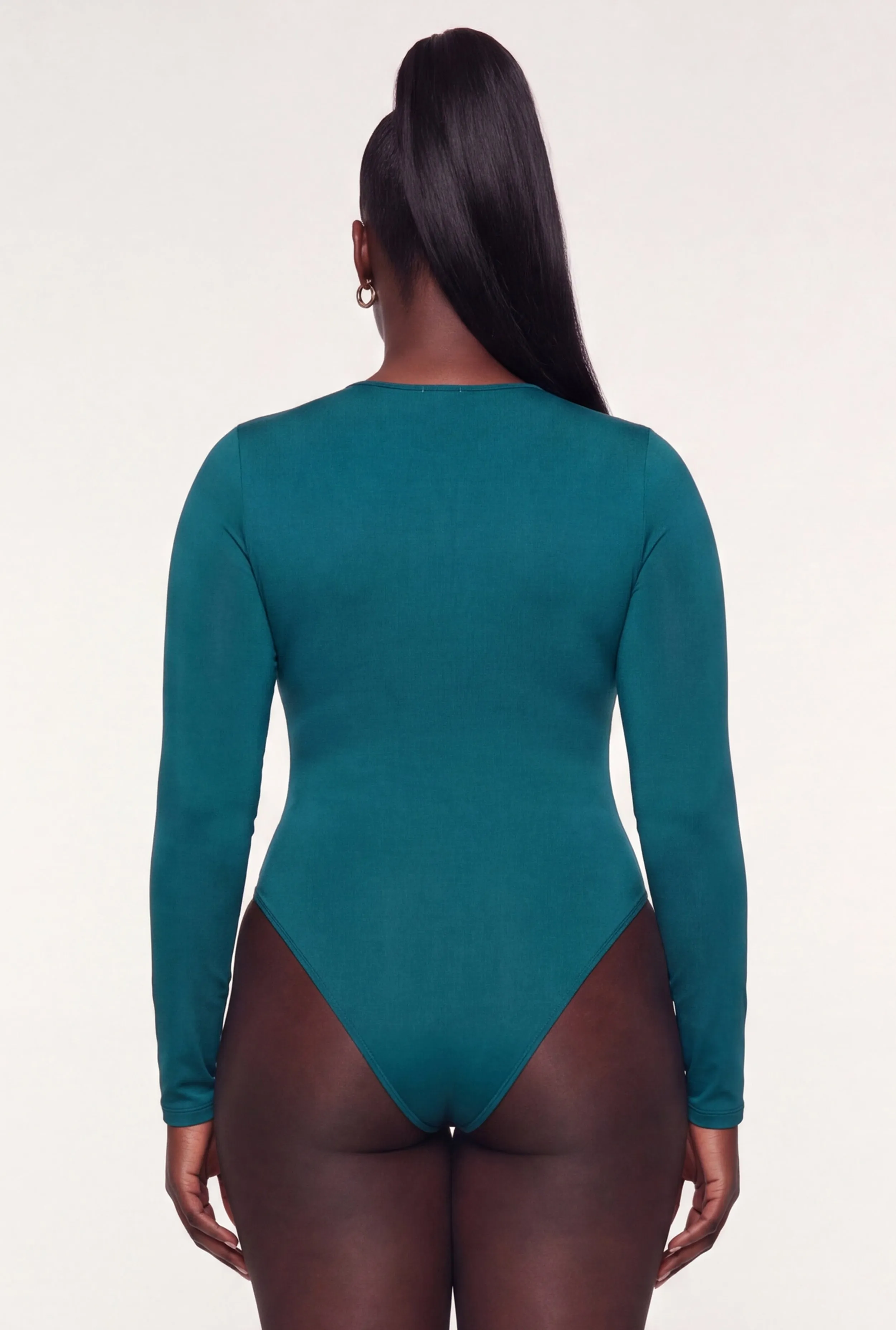 Plus Size Long Sleeve Solid Crew Neck Bodysuit sold by Rainbow product image thumbnail 5