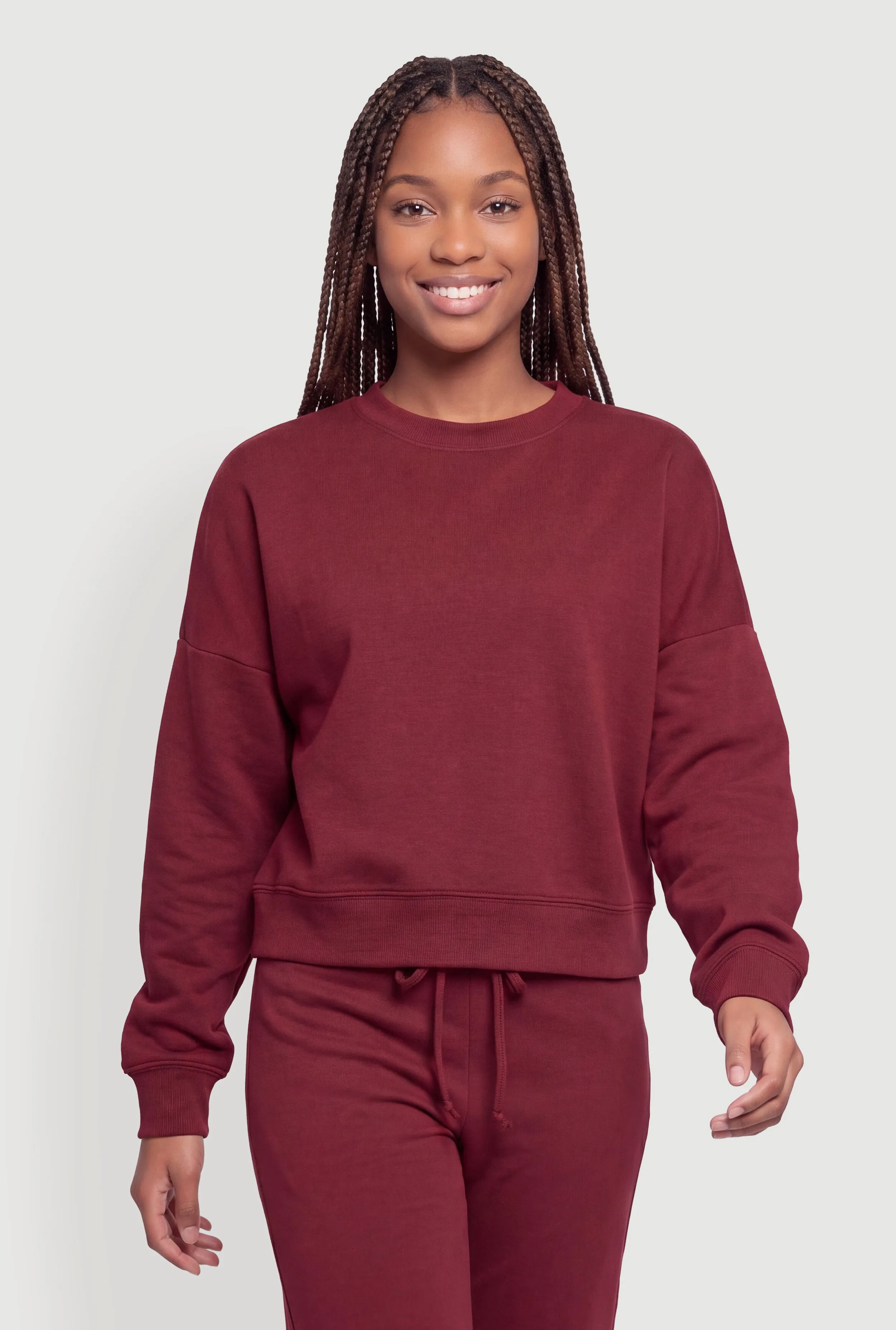 Drop Shoulder Long Sleeve Pullover Sweatshirt sold by Rainbow