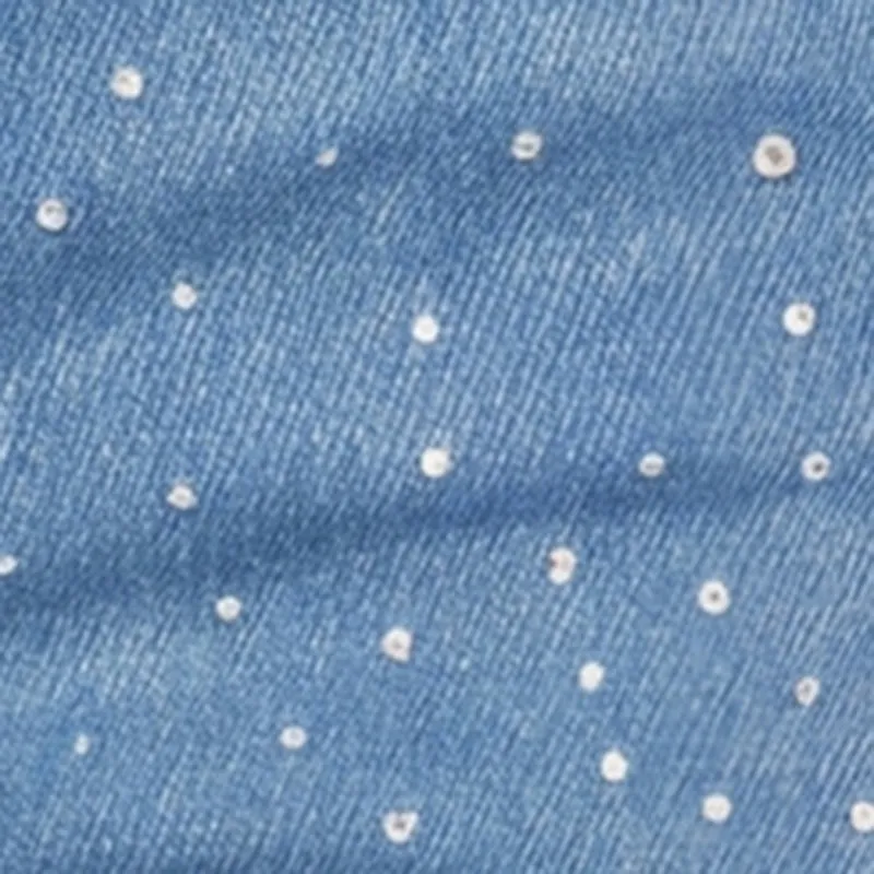 Rhinestones Cropped Denim Jacket sold by Rainbow product image thumbnail 4