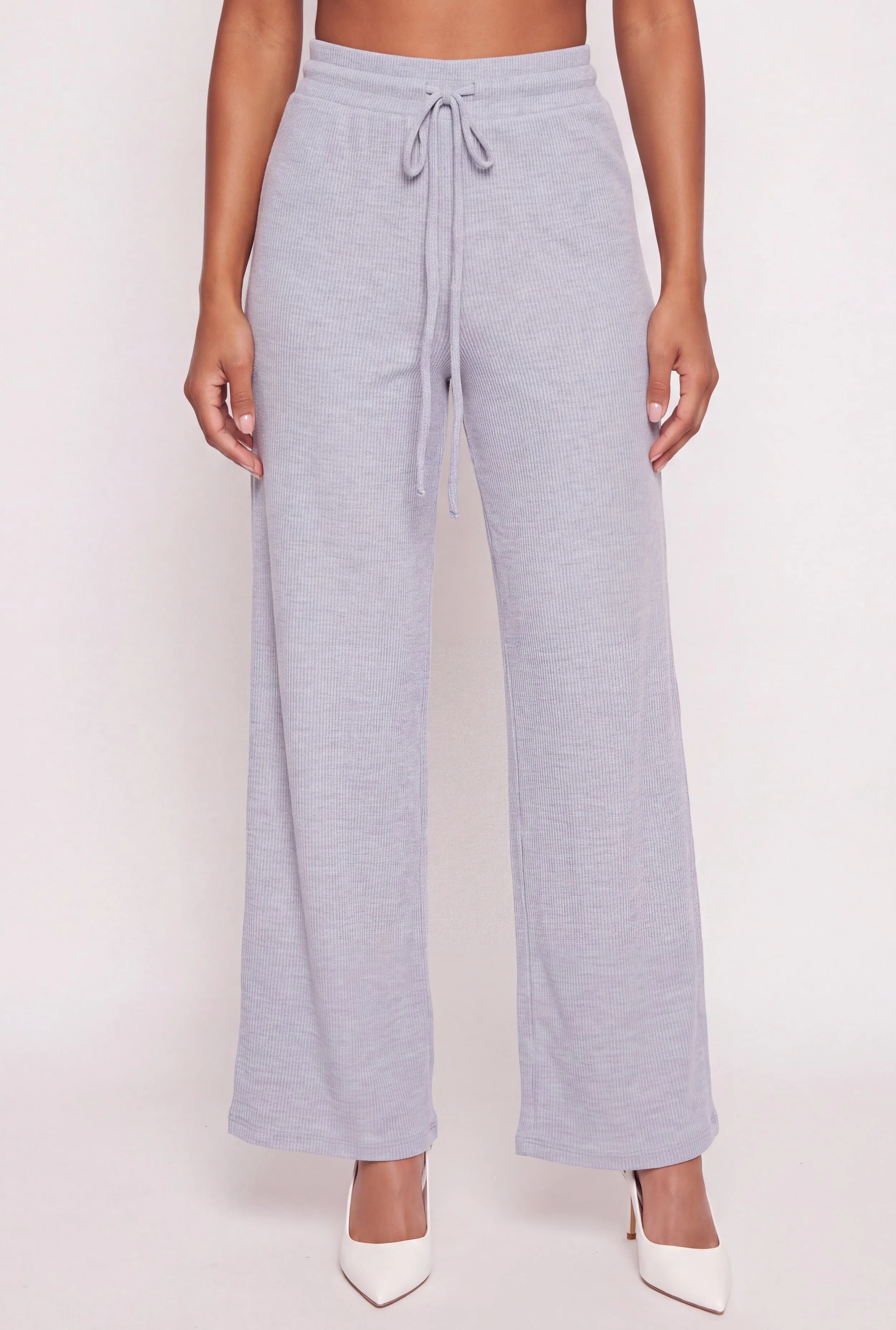 Drawstring Waist Wide Leg Pull On Casual Pants sold by Rainbow product image thumbnail 3
