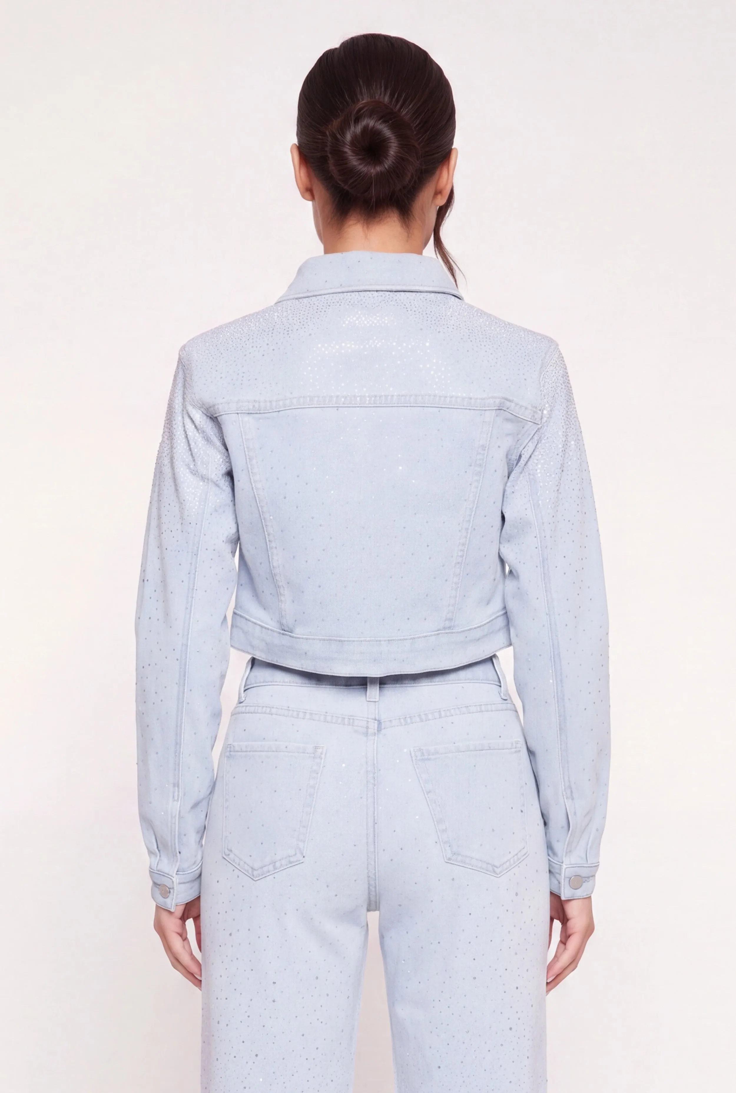Rhinestones Cropped Denim Jacket sold by Rainbow product image thumbnail 5