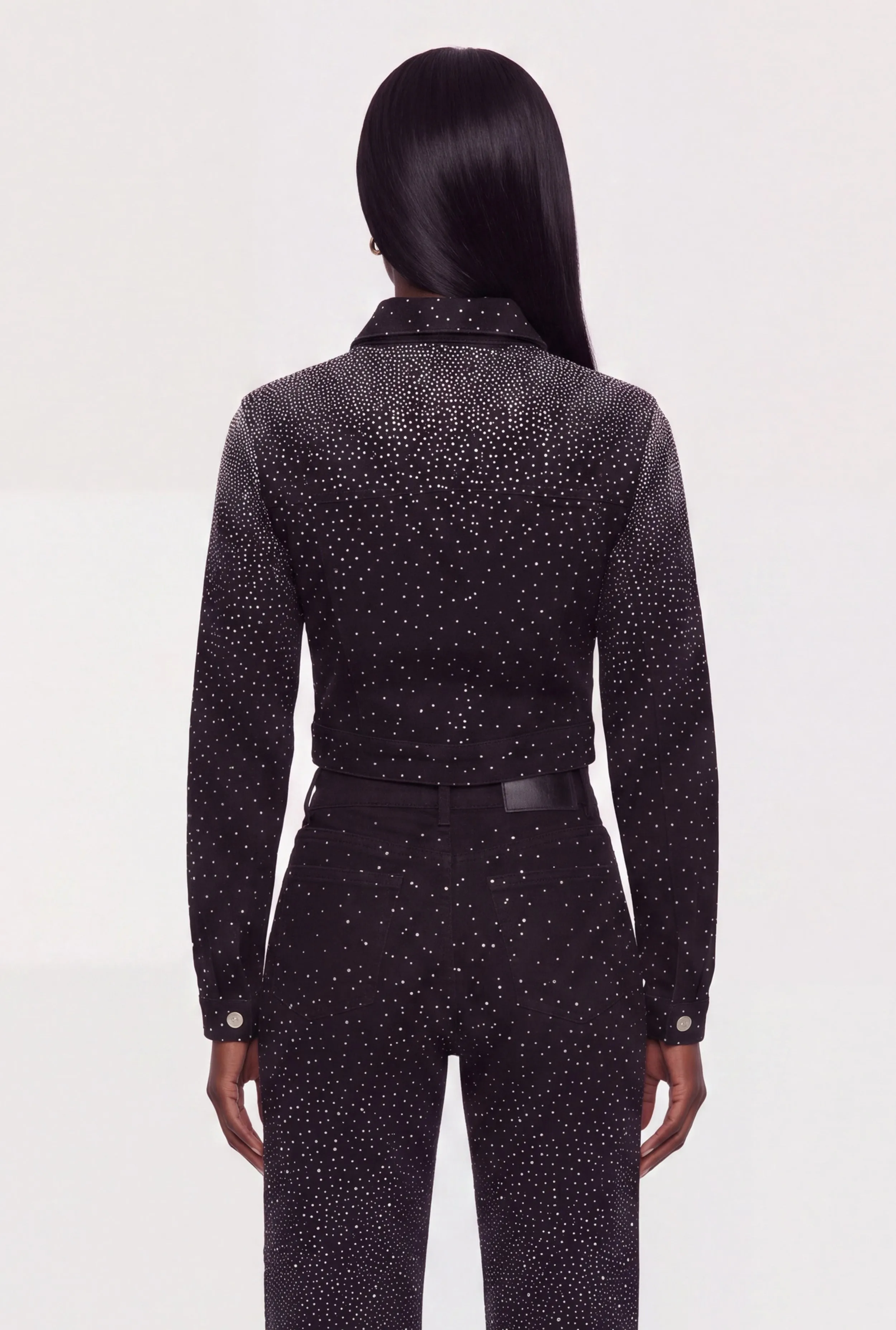 Rhinestones Cropped Denim Jacket sold by Rainbow product image thumbnail 5