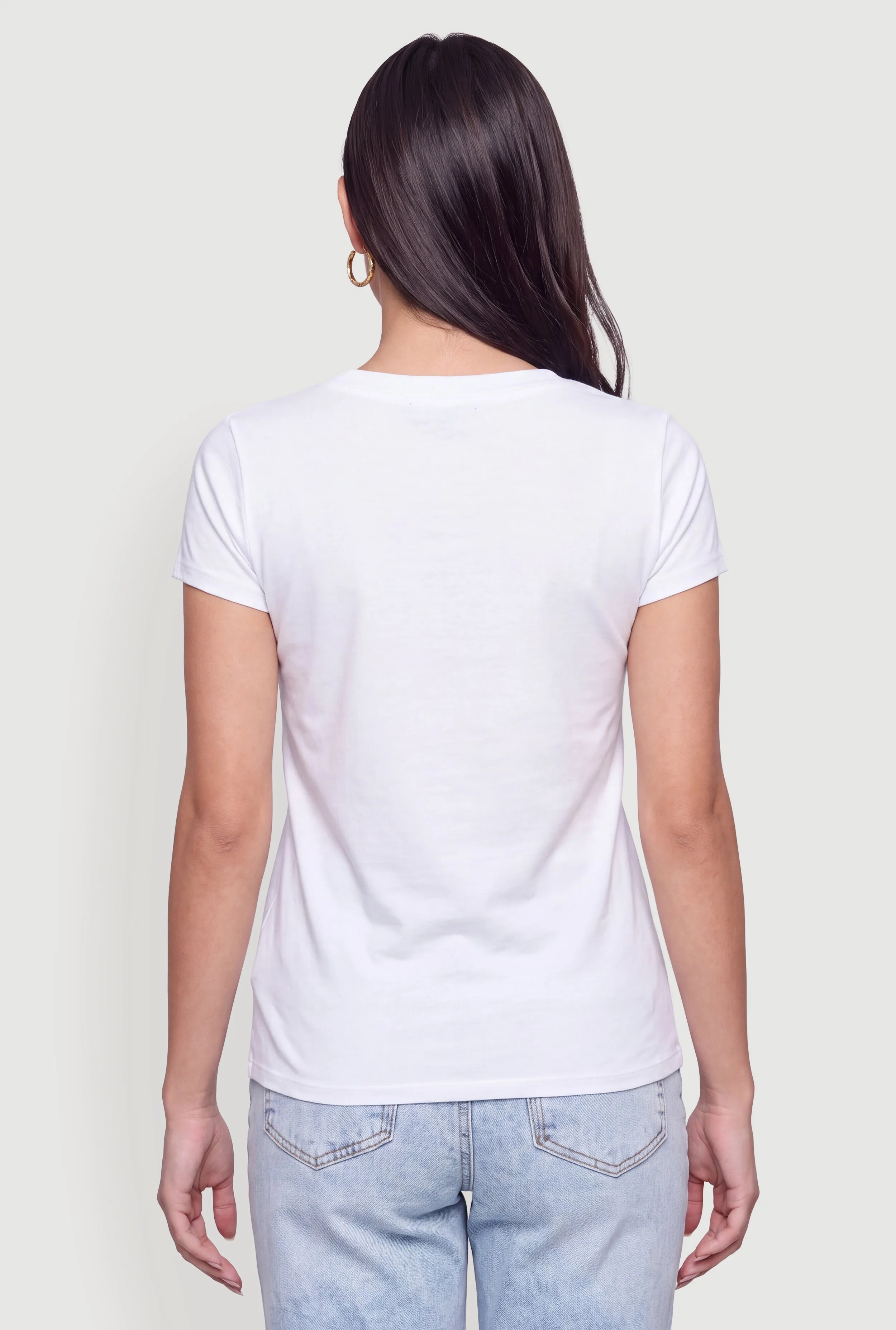 Short Sleeve V-Neck Tee sold by Rainbow product image thumbnail 5