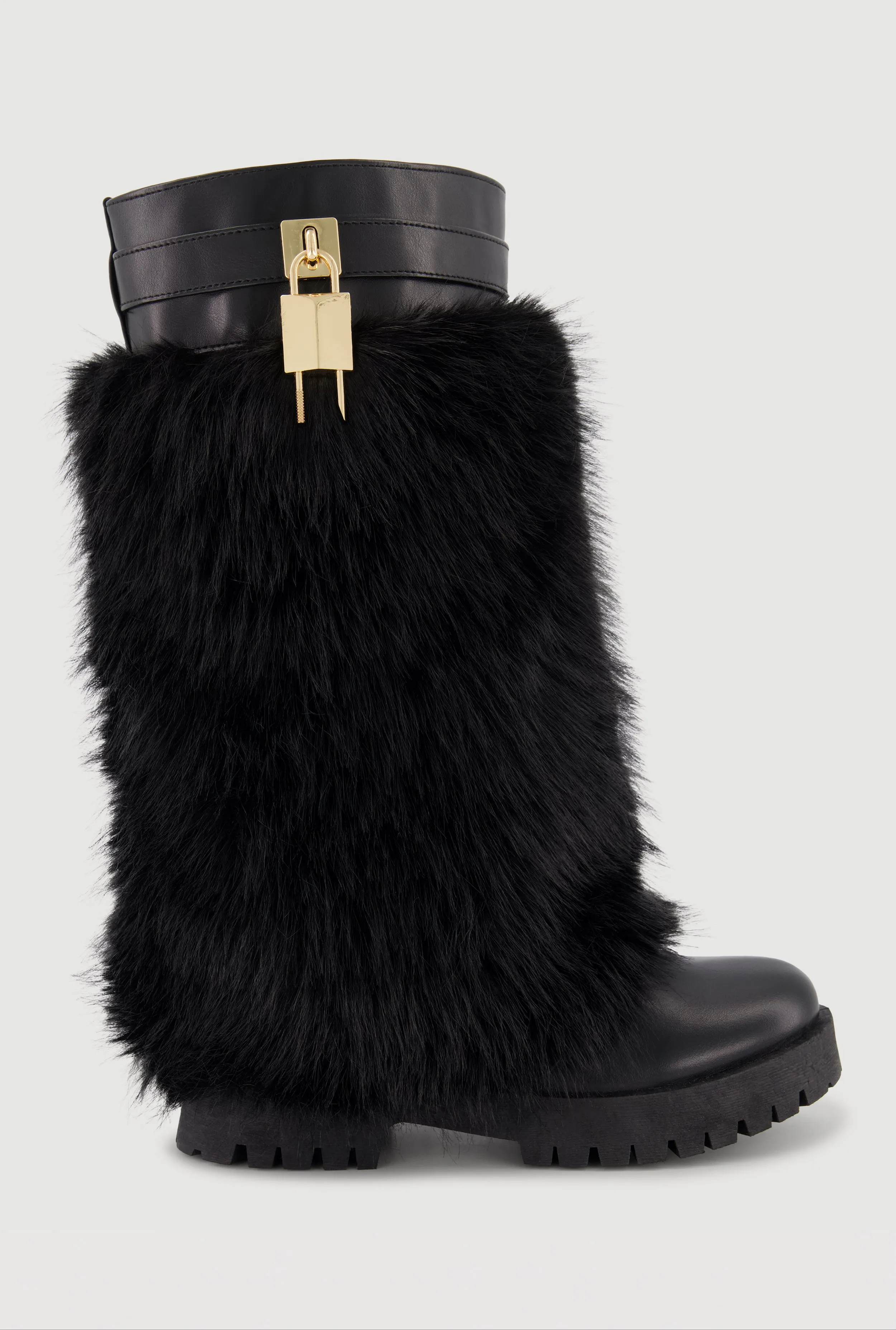 Lock Charm Faux Fur Boots sold by Rainbow product image thumbnail 3