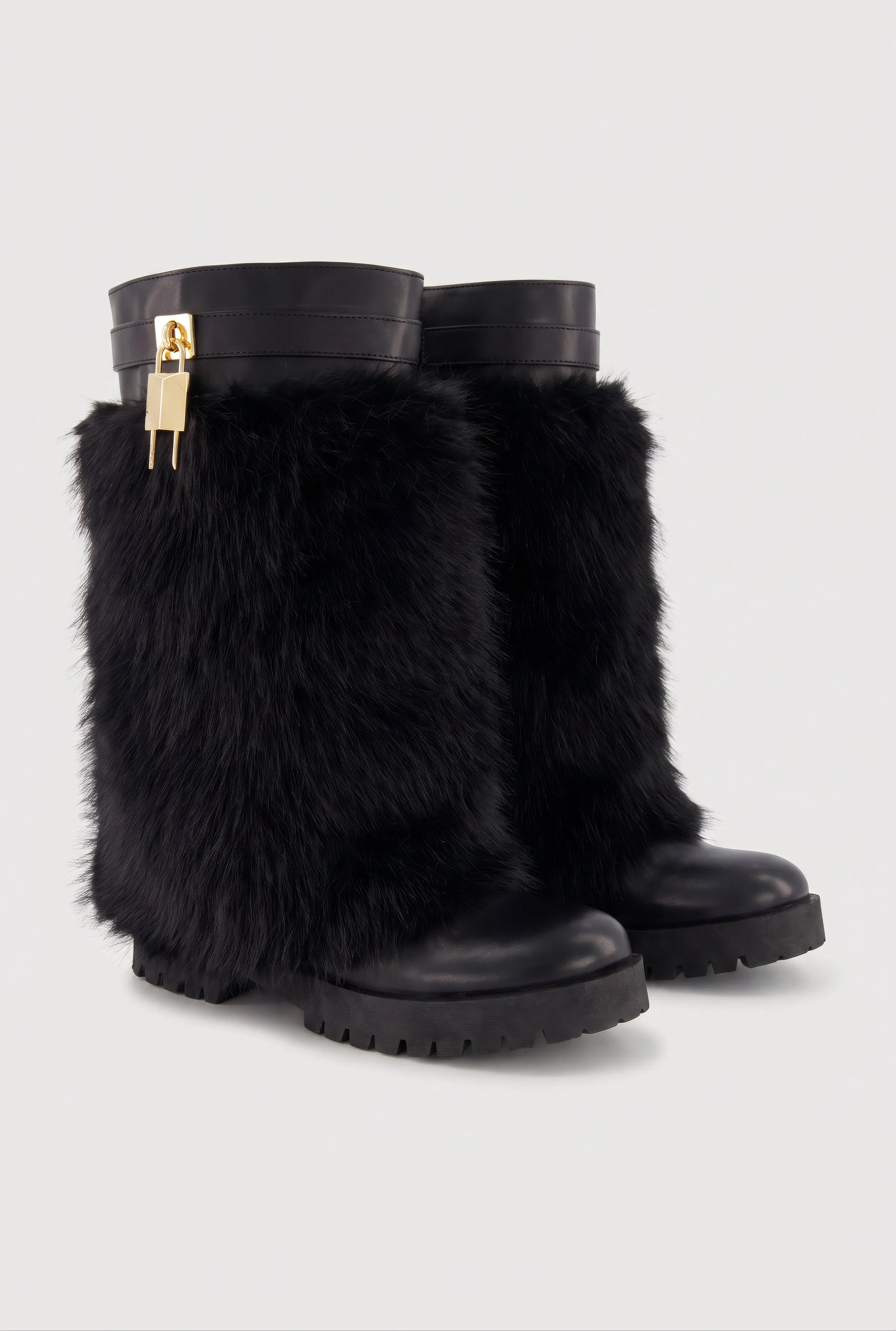 Lock Charm Faux Fur Boots sold by Rainbow product image thumbnail 2