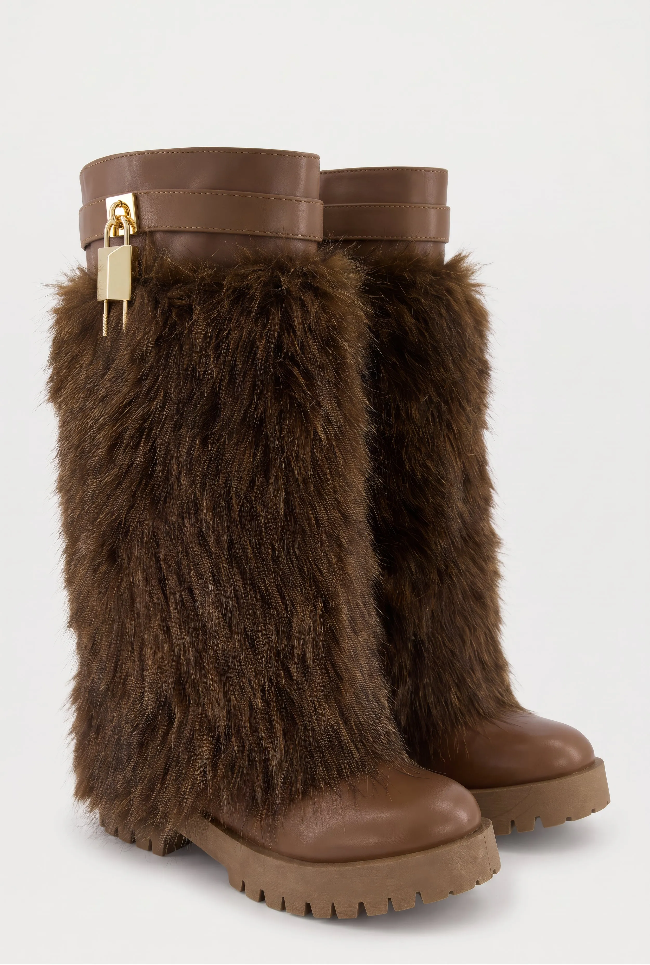 Lock Charm Faux Fur Boots sold by Rainbow product image thumbnail 2