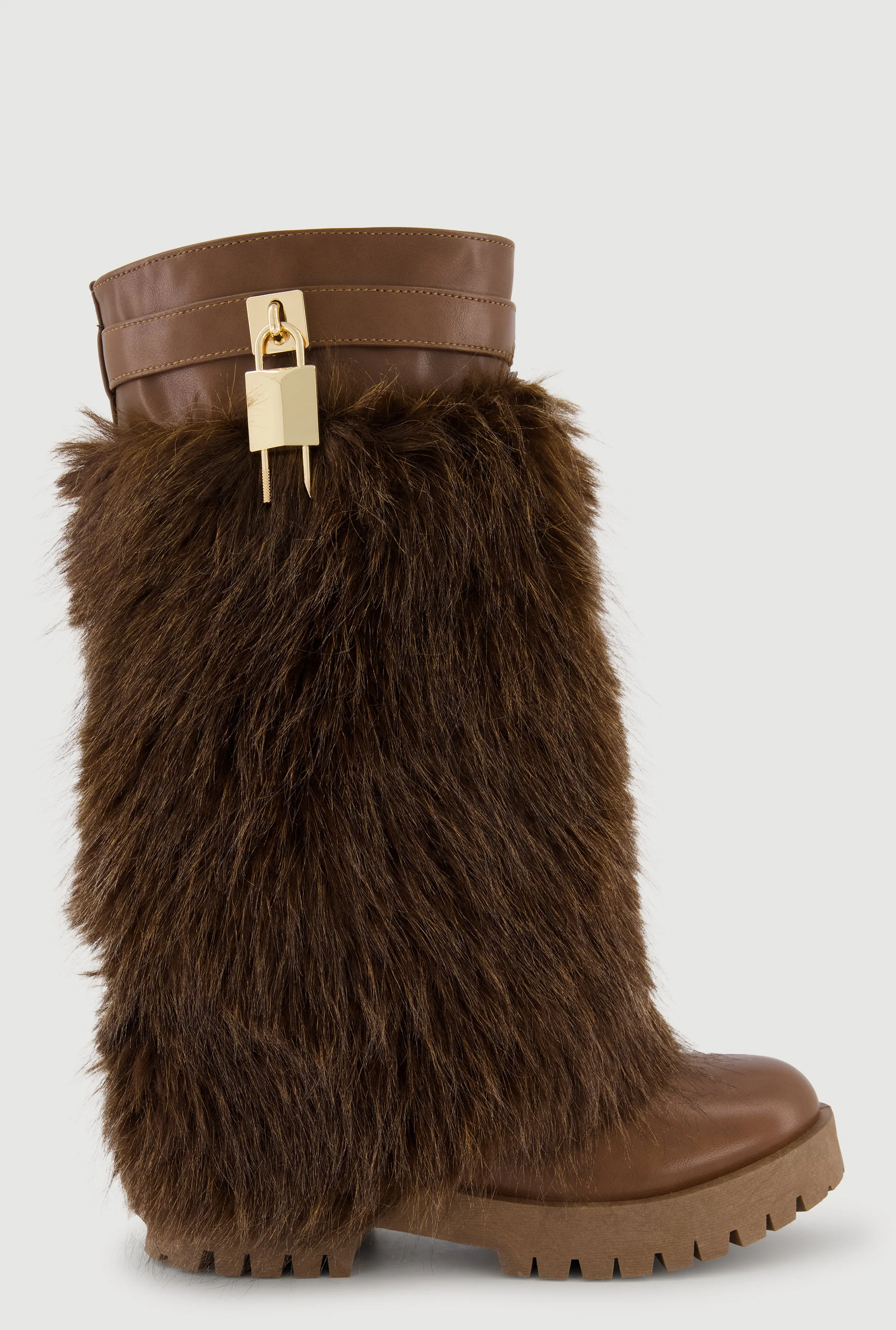 Lock Charm Faux Fur Boots sold by Rainbow product image thumbnail 3