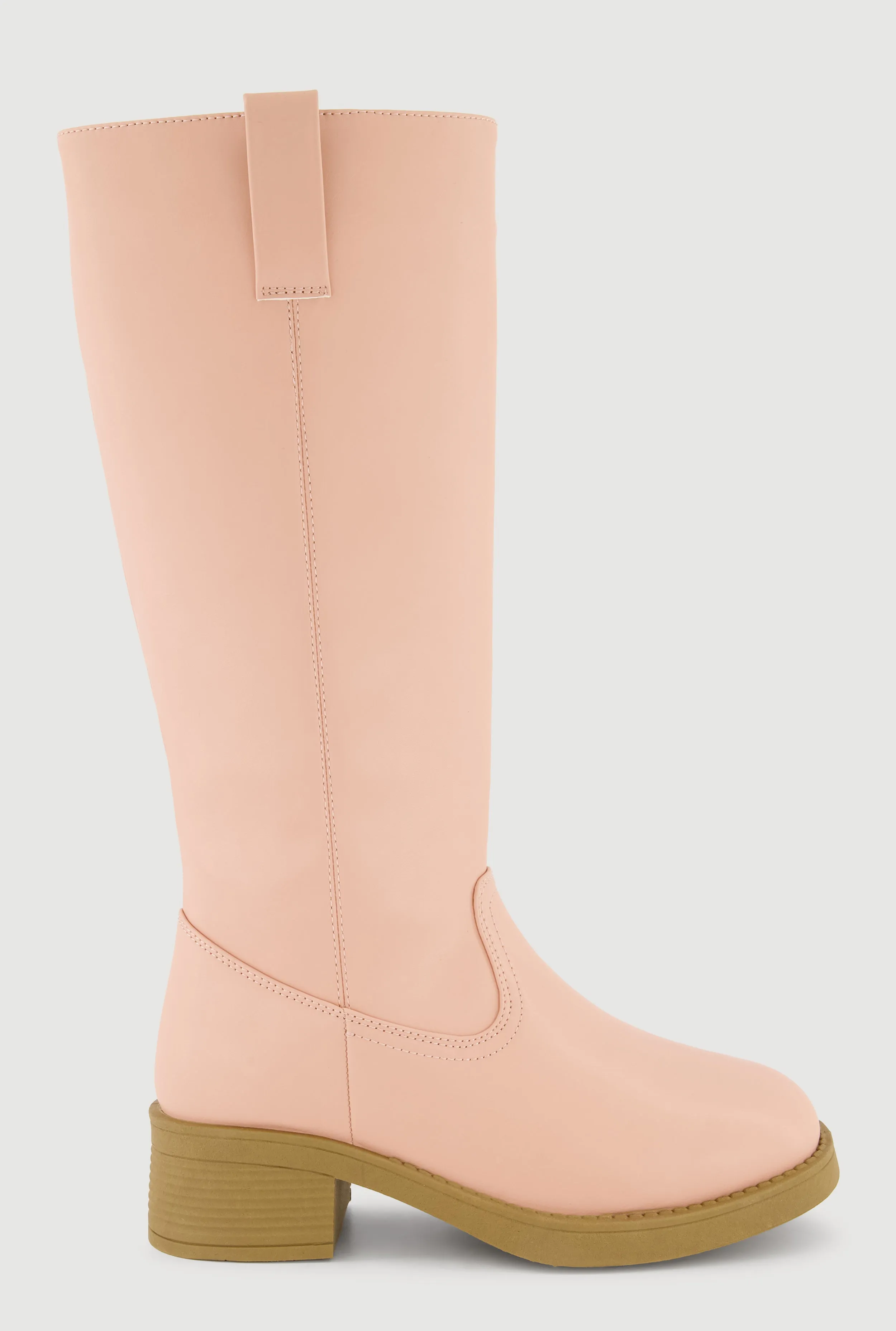 Faux Leather Round Toe Side Zip Boots sold by Rainbow product image thumbnail 3