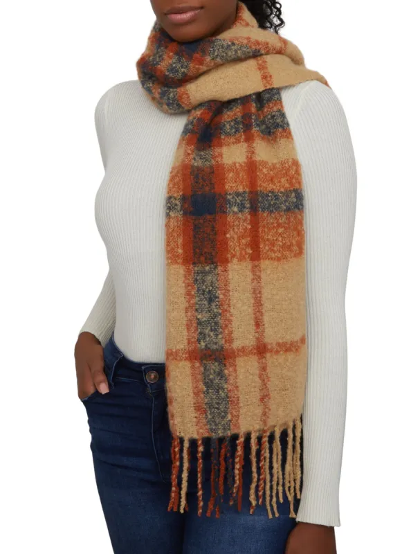 Boucle Plaid Scarf sold by Rainbow