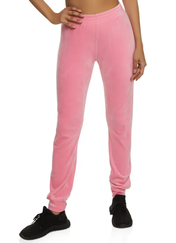 Velour High Waist Jogger sold by Rainbow