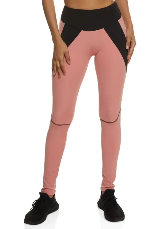 Color Block Detail Leggings sold by Rainbow