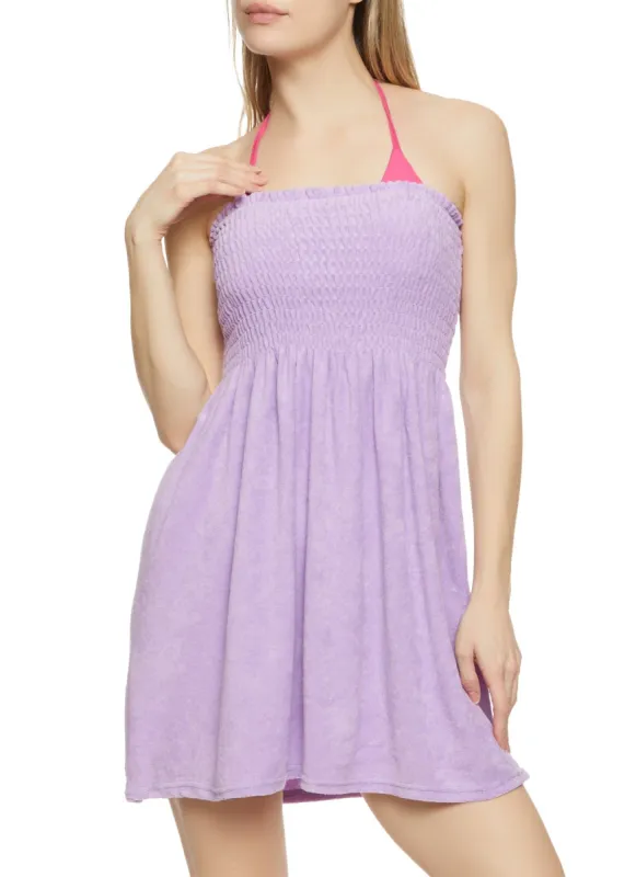 Terry Cloth Strapless Cover Up Dress sold by Rainbow