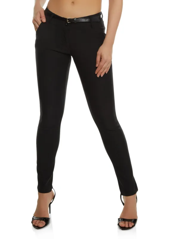 Belted Skinny Leg Pants sold by Rainbow