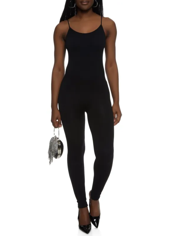 Seamless Ribbed Knit Cami Catsuit sold by Rainbow