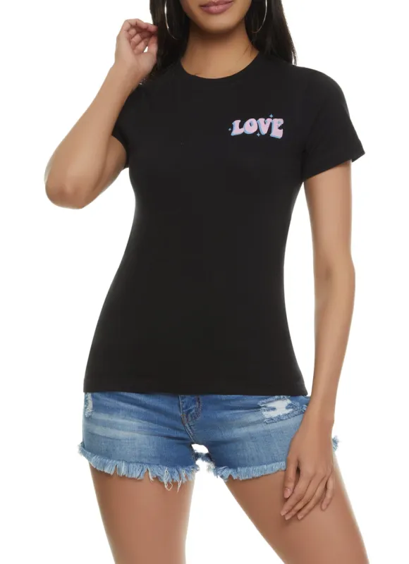 Love Inspirational Back Graphic Tee sold by Rainbow