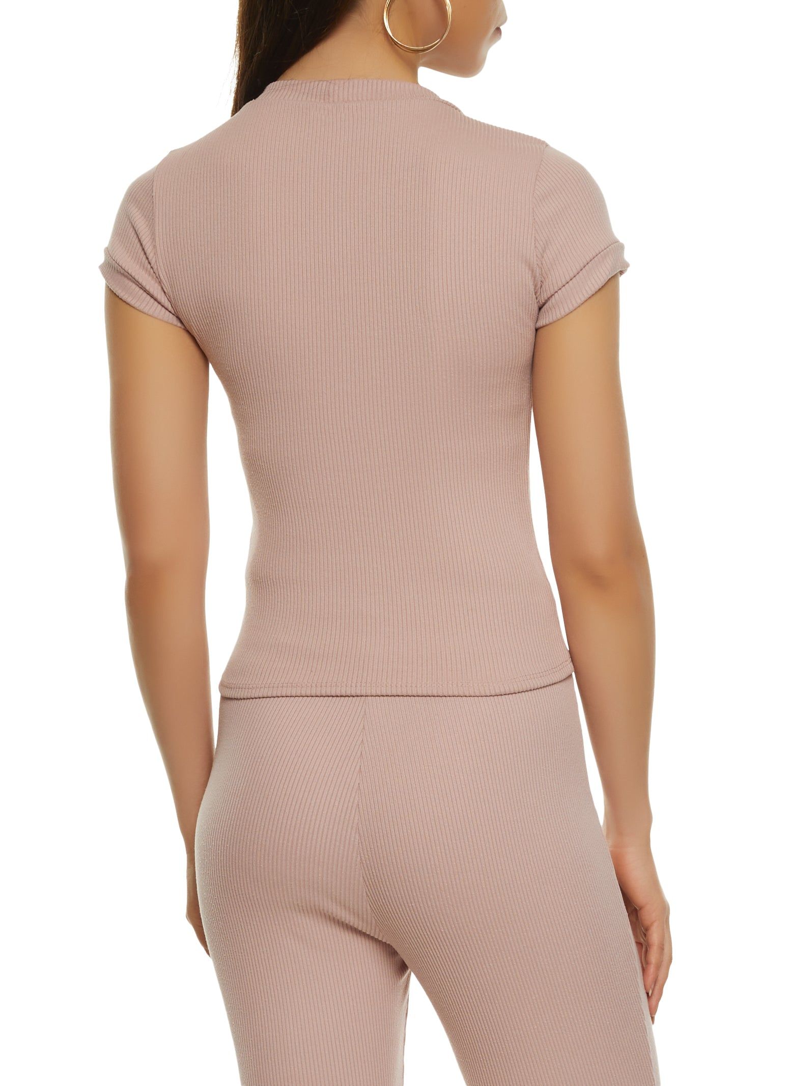 Basic Ribbed Crew Neck Top sold by Rainbow product image thumbnail 3