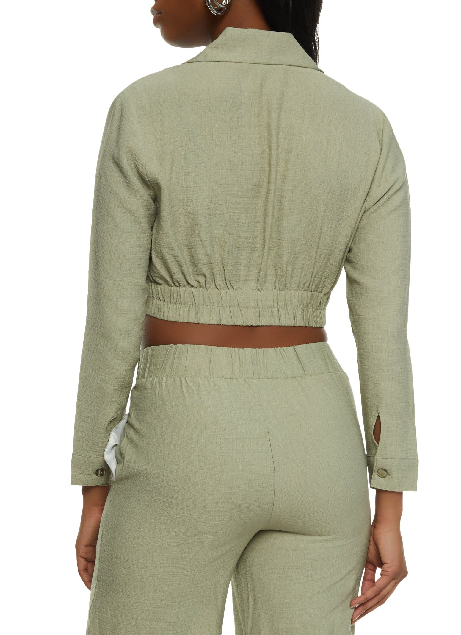 Linen Long Sleeve Belted Blazer sold by Rainbow product image thumbnail 3