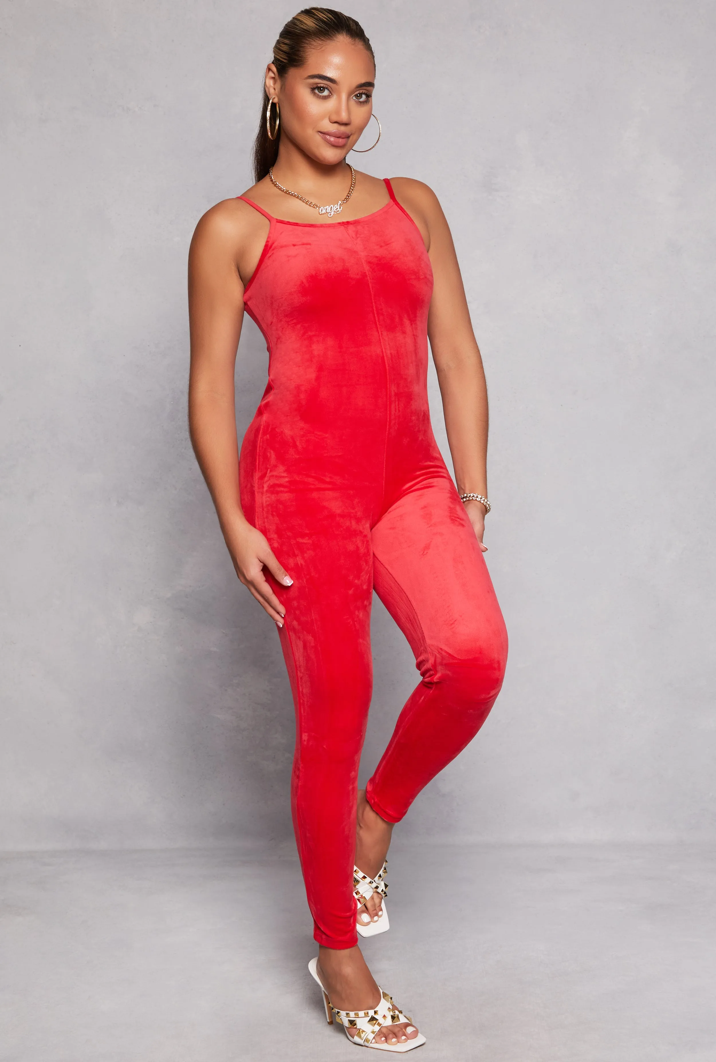 Velour Cami Catsuit sold by Rainbow