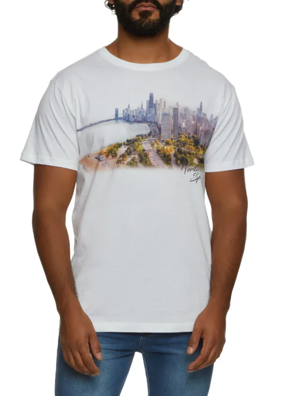 Mens Skyline Graphic Tee sold by Rainbow