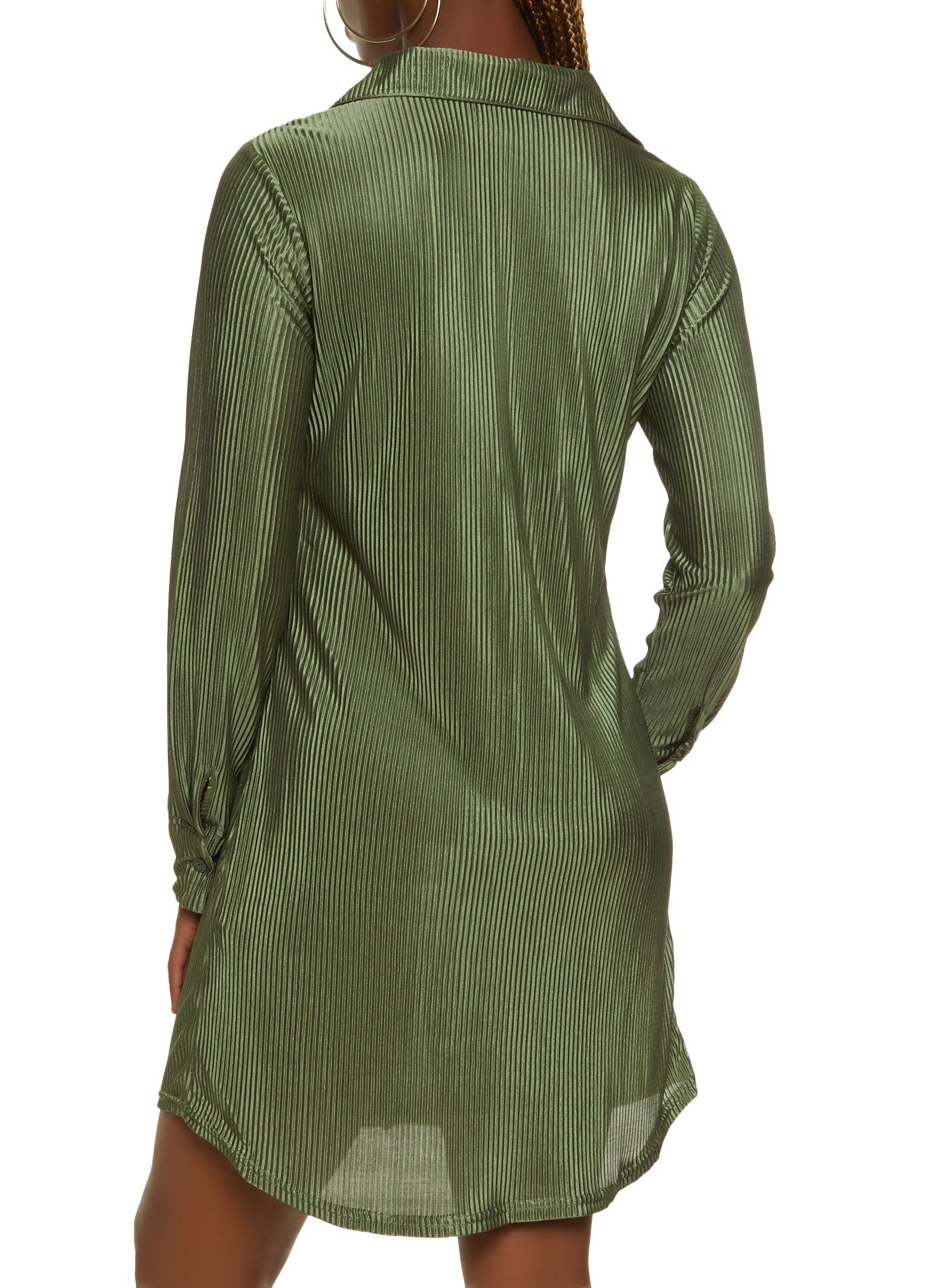 Plisse Mini Shirt Dress sold by Rainbow product image thumbnail 3