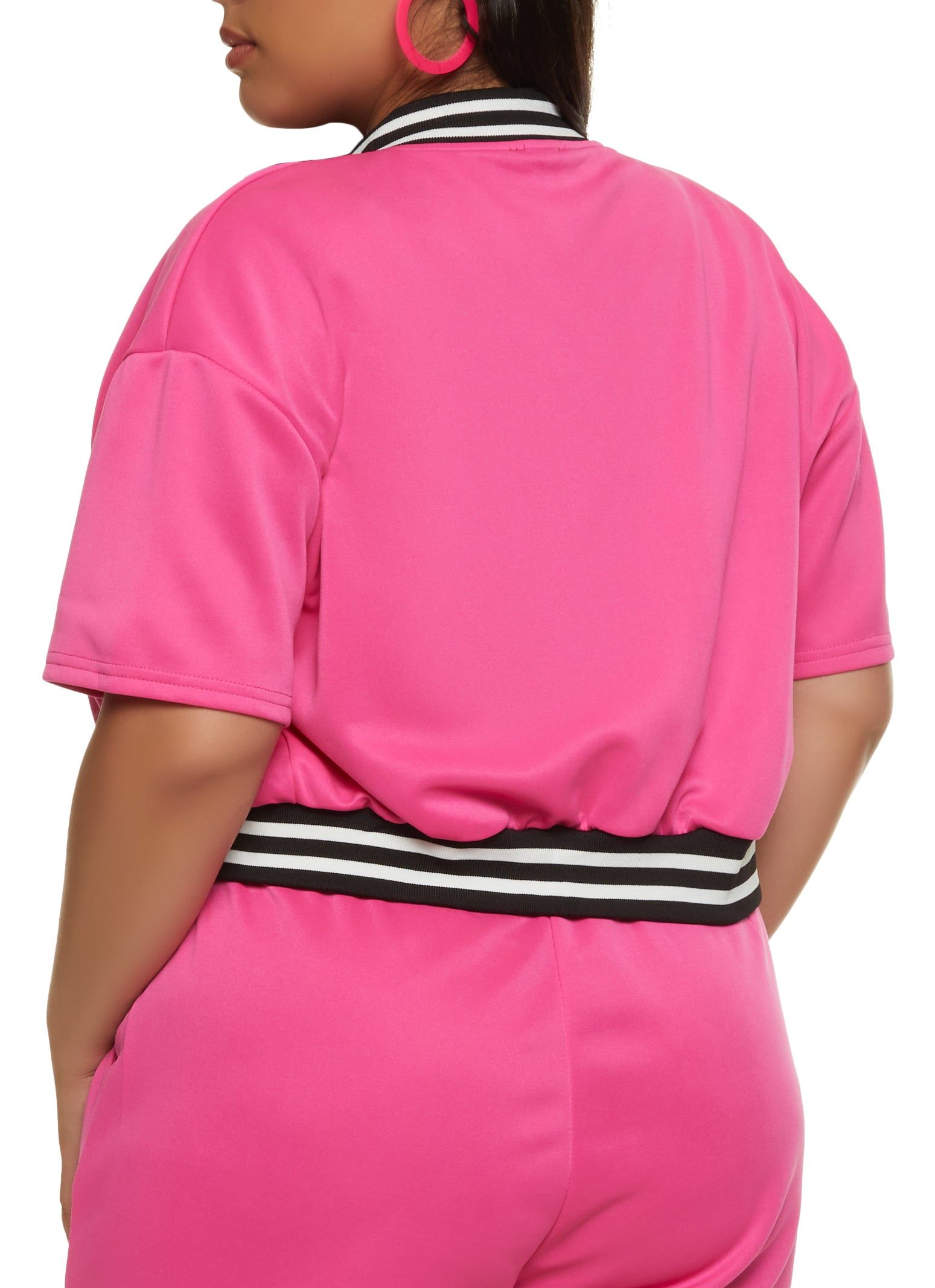 Plus Size Scuba Graphic Varsity Jacket sold by Rainbow product image thumbnail 3