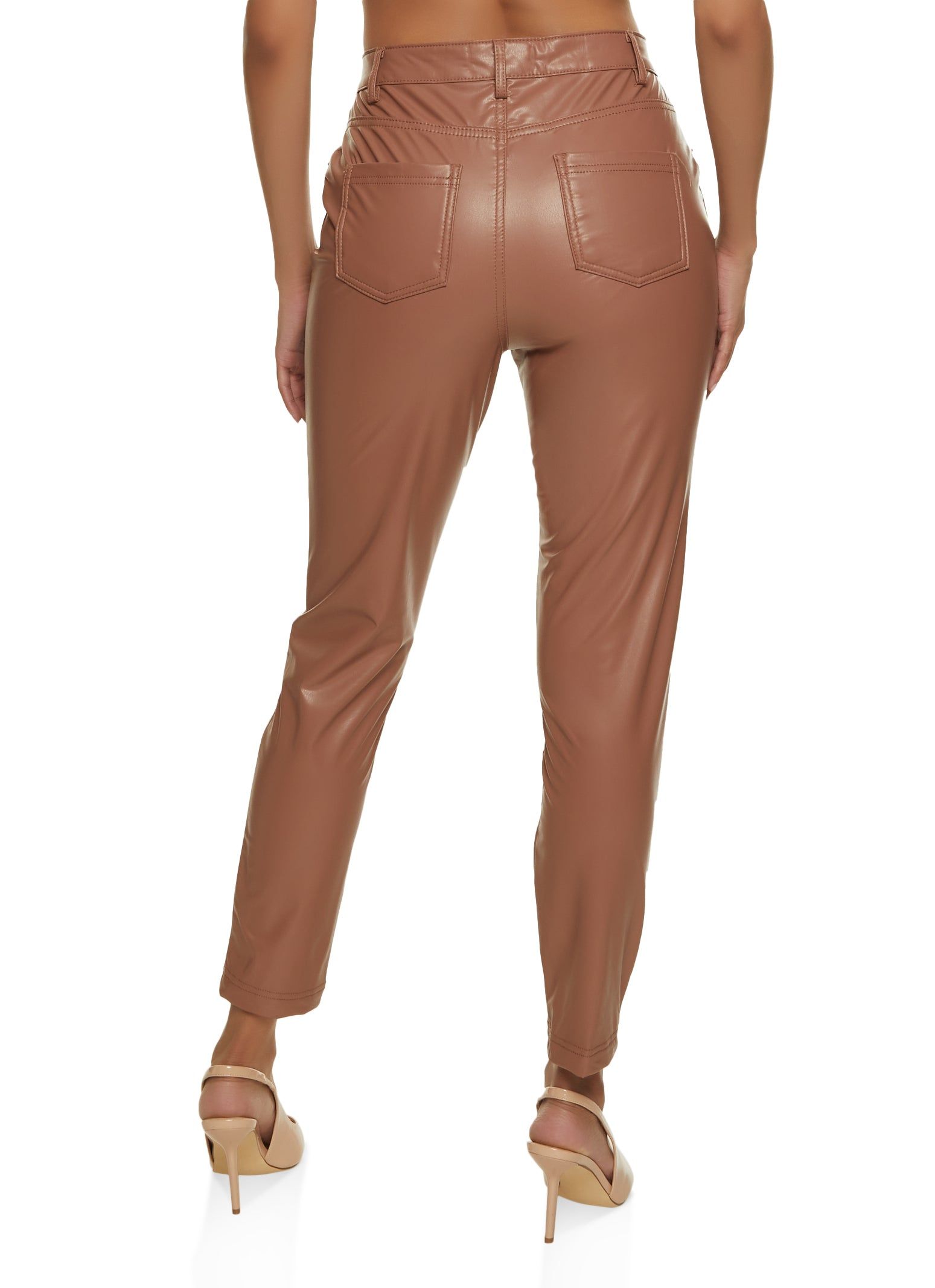 Faux Leather High Waist Skinny Leg Pants sold by Rainbow product image thumbnail 2