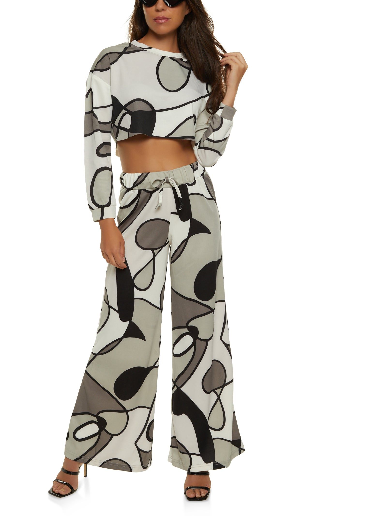 Abstract Print High Waist Wide Leg Pants sold by Rainbow product image thumbnail 2